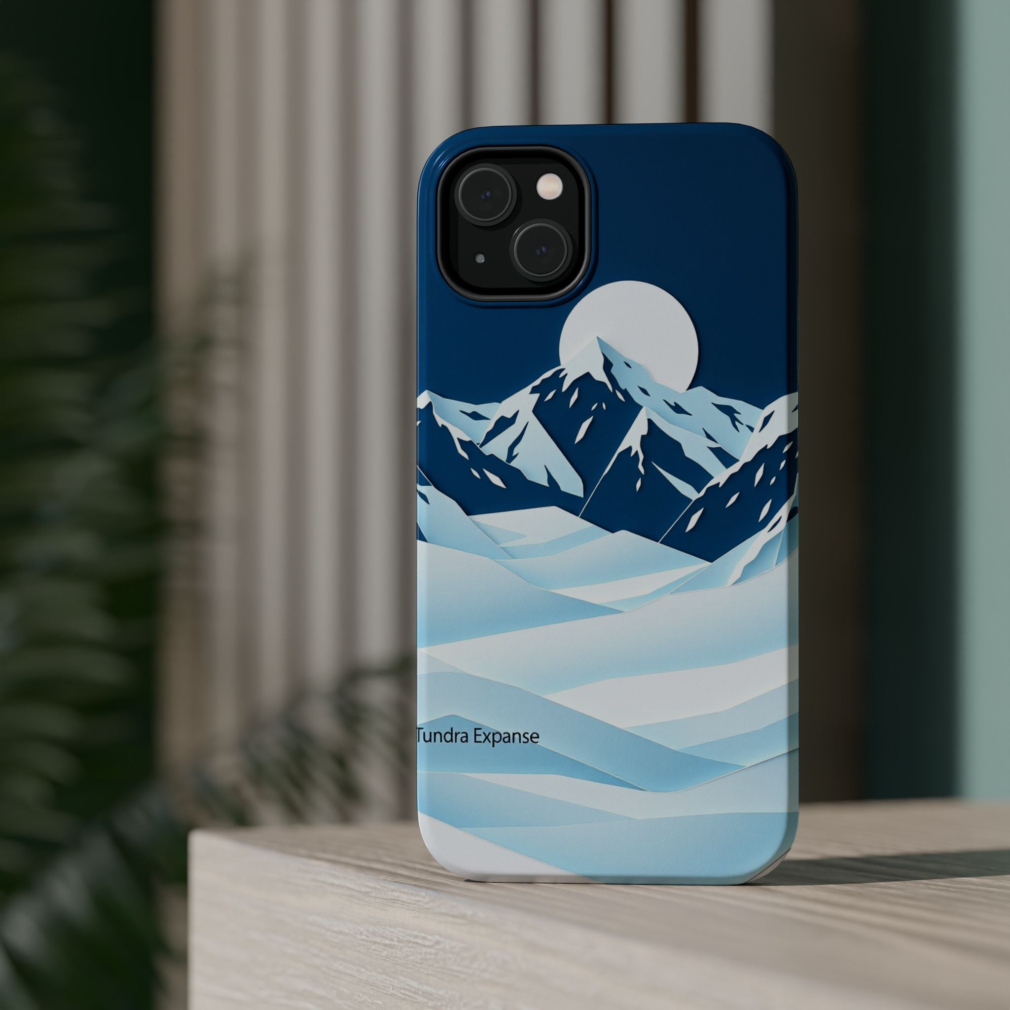 iPhone Midnight Blue And Silver Tundra Expanse Clean iPhone 12 Minimal · iPhone