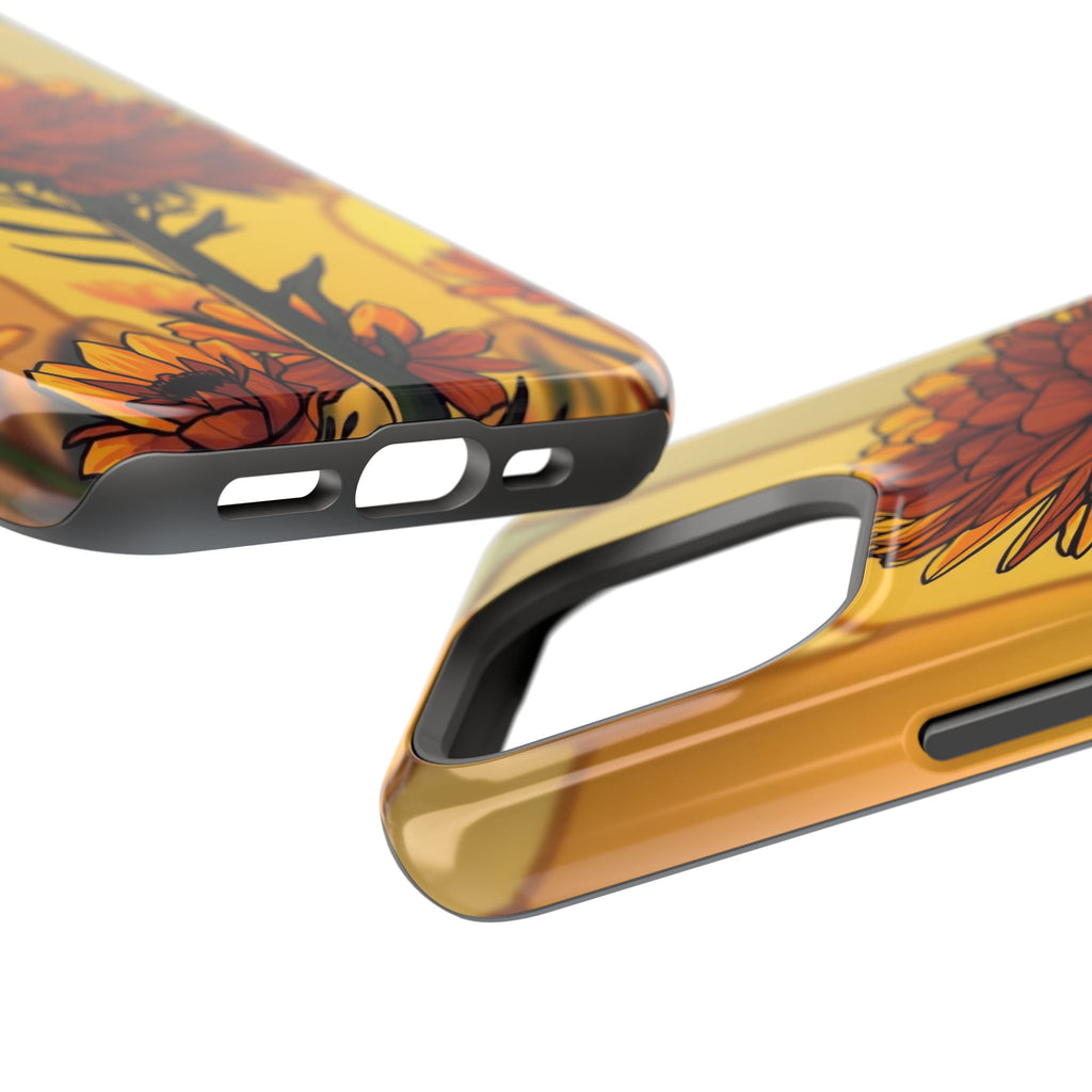 iPhone Sunset Amber And Peach Ranunculus Stack Soft iPhone Finish · iPhone Case