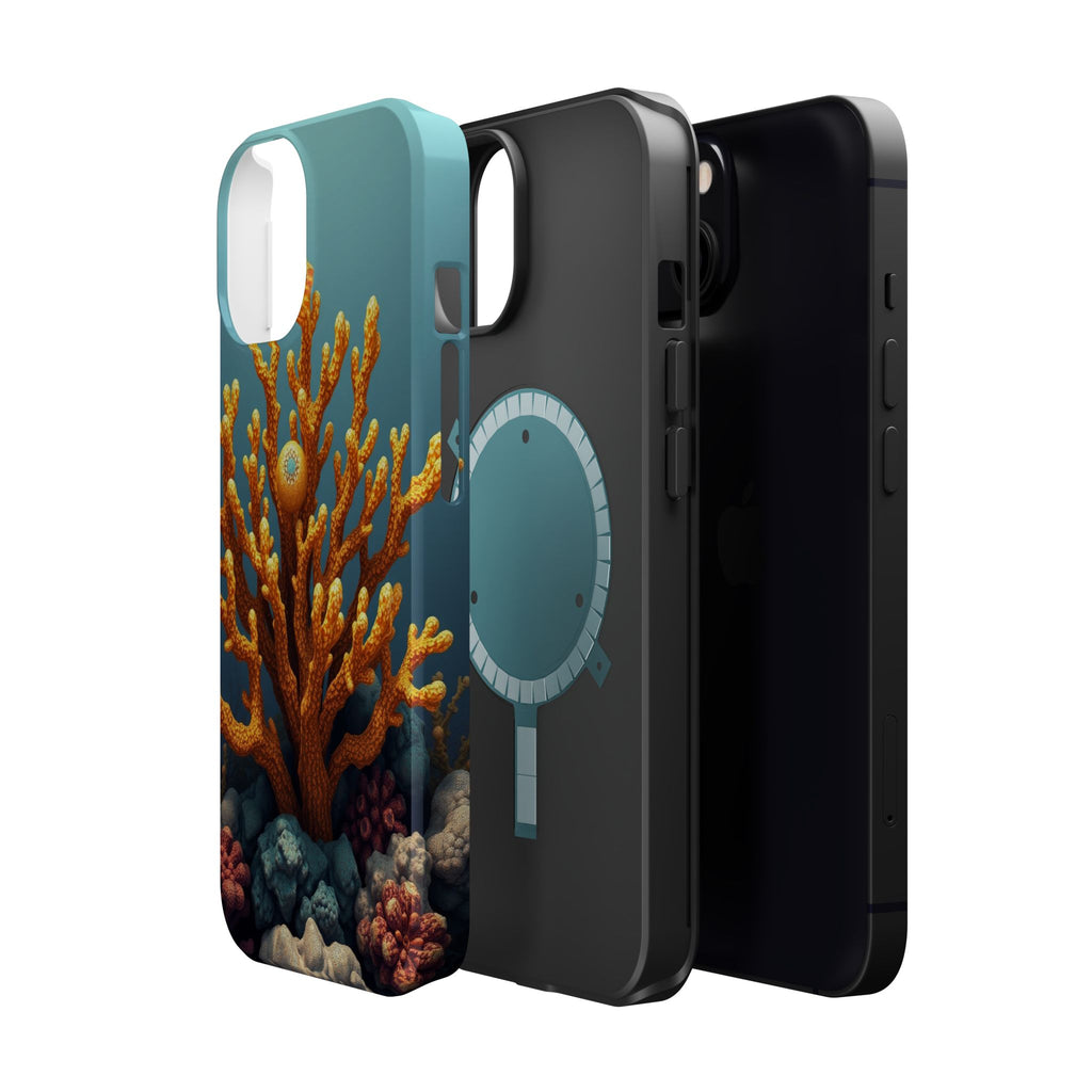 iPhone Mustard And Rust Coral Reef Life Slim Everyday iPhone Designer · iPhone C
