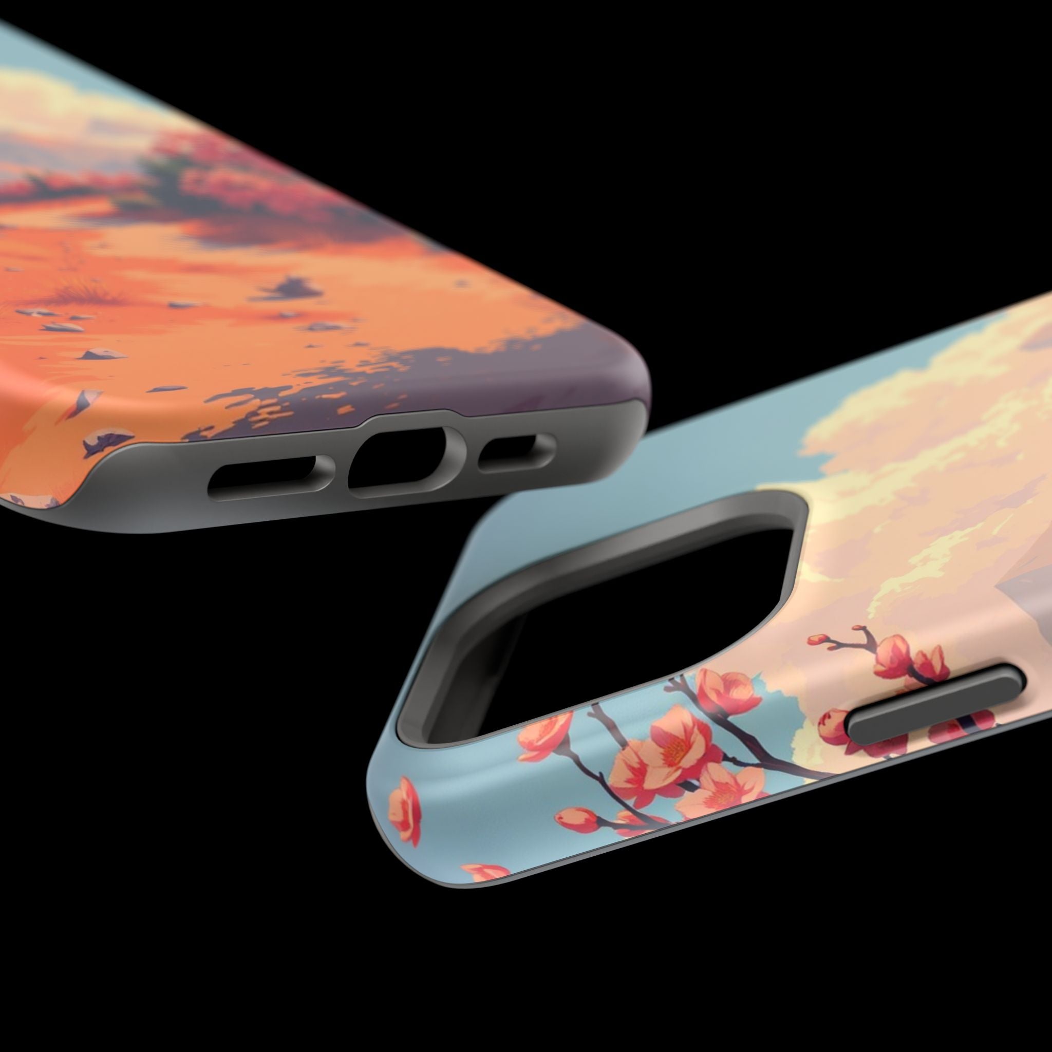 iPhone Burnt Orange And Sand Blossom Trail Slim iPhone Everyday · iPhone Case