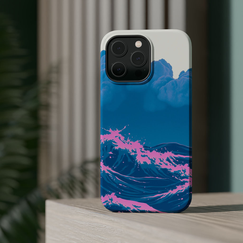 iPhone Storm at Sea Risograph Print Slim Everyday Designer Case · iPhone Case