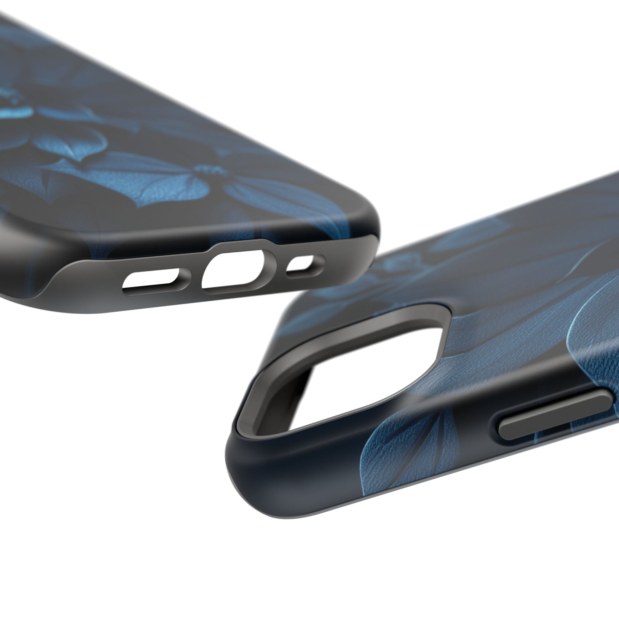 iPhone Midnight Blue And Silver Floral Dark Academia iPhone Slim · iPhone Case