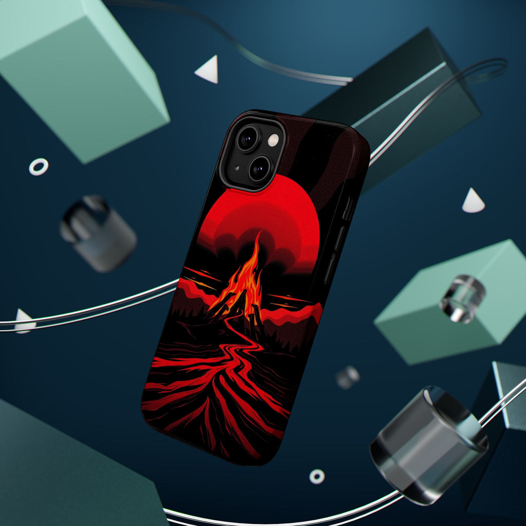 iPhone Black And Crimson Wildfire Glow Slim Everyday Designer Case · iPhone Case