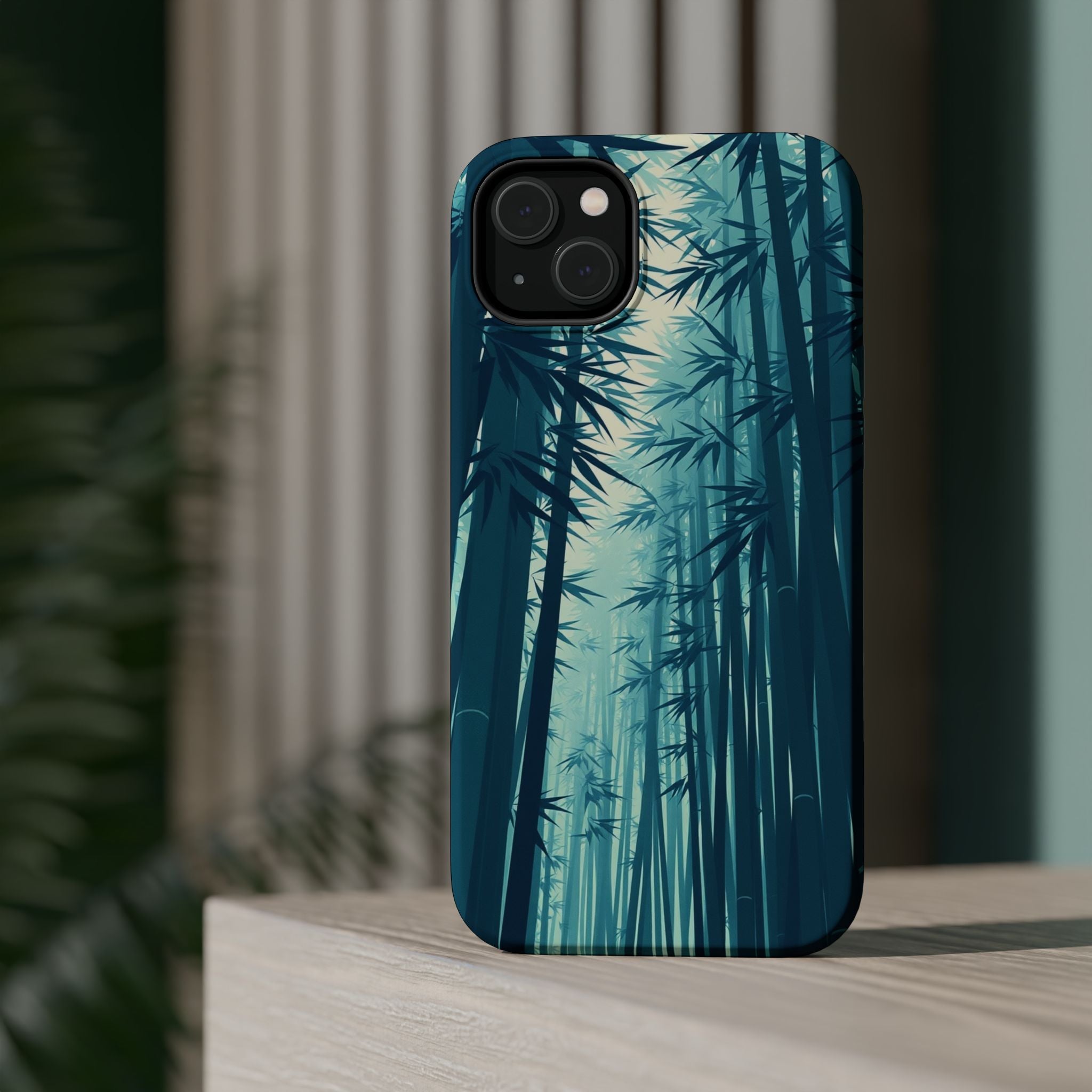 iPhone Mint And Blush Bamboo Grove 18 Slim Everyday Designer Case · iPhone Case