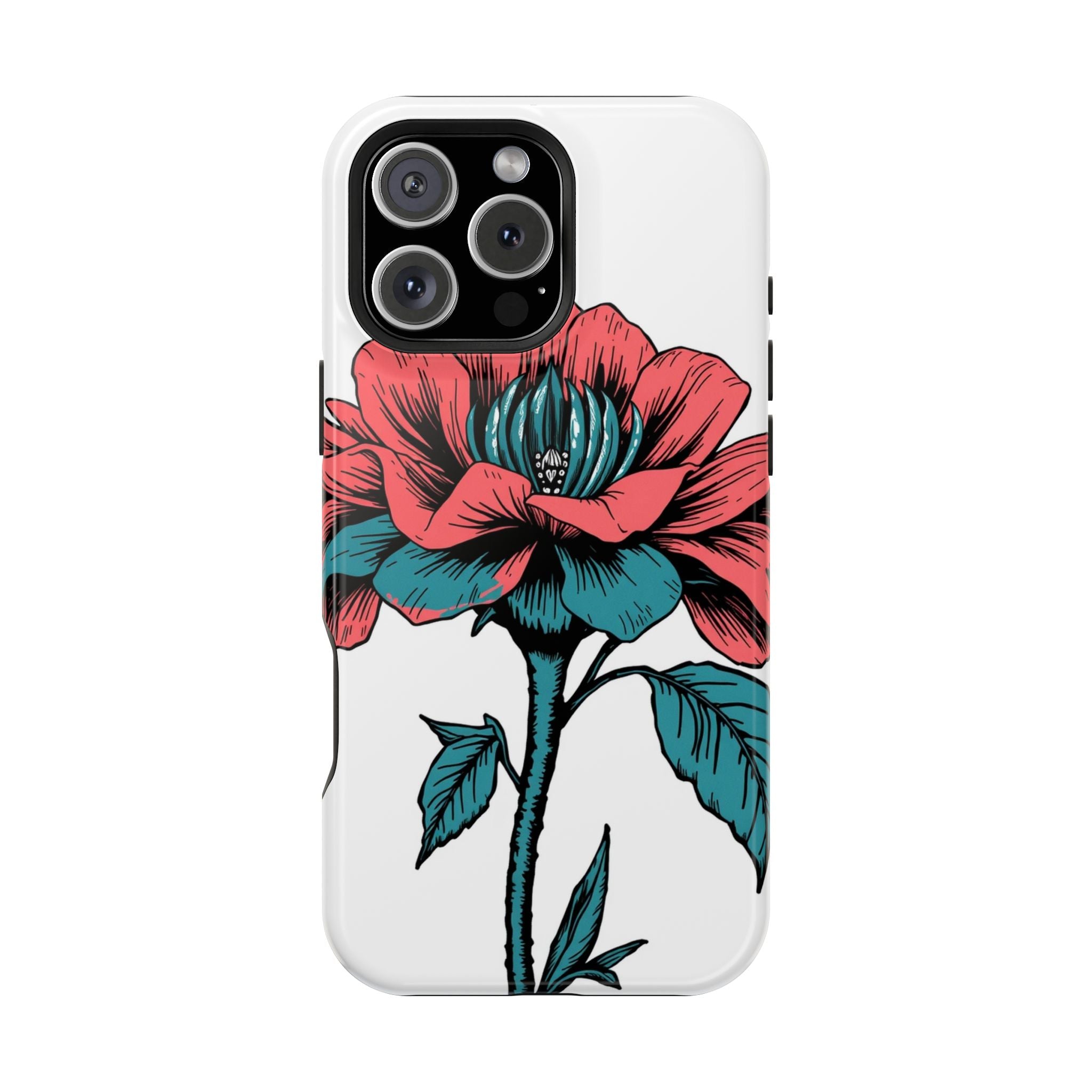 iPhone Garden Party Bloom Dark Gothic Ink Slim Snap Case · iPhone Case