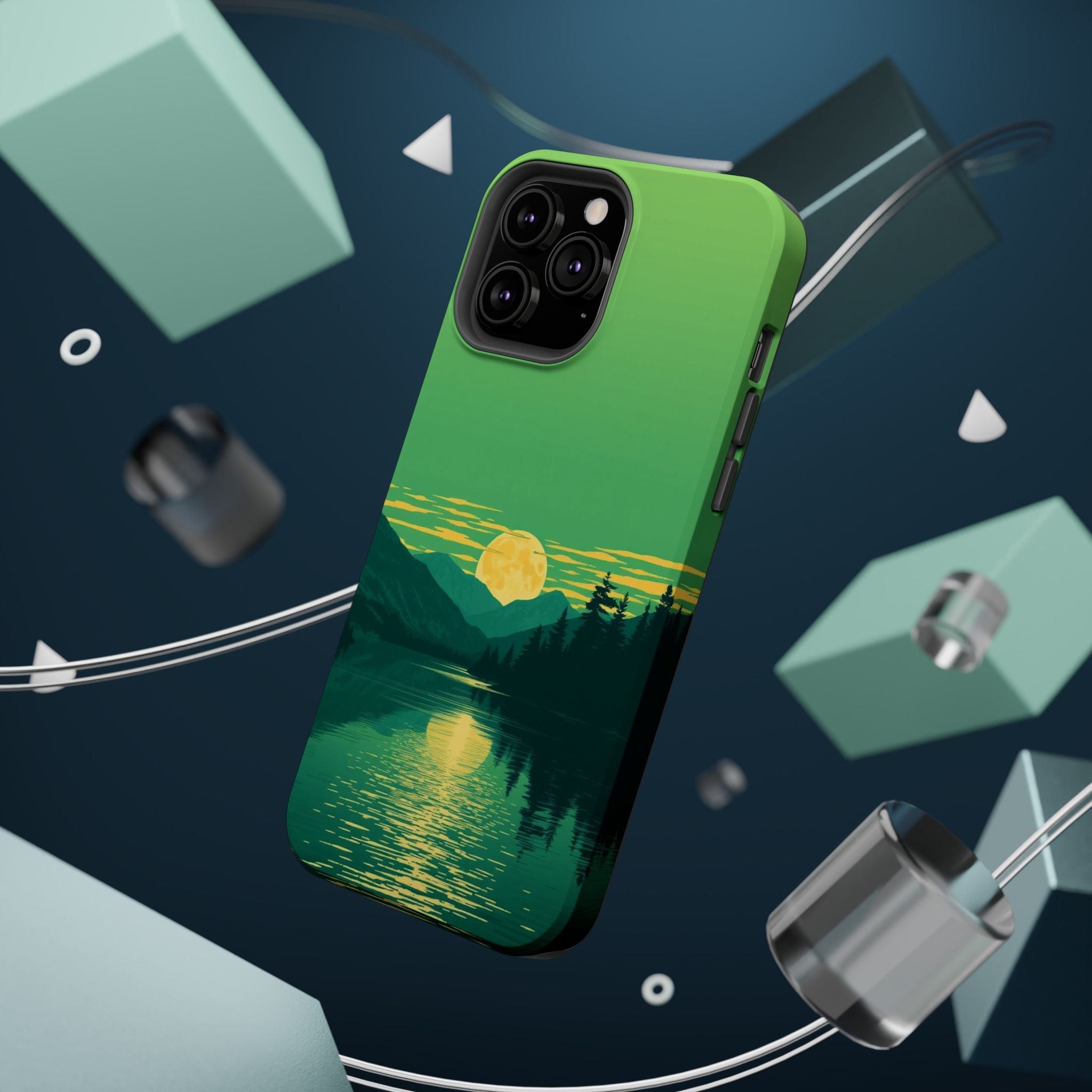 iPhone Lake at Twilight Risograph Print Slim Everyday iPhone Designer · iPhone C