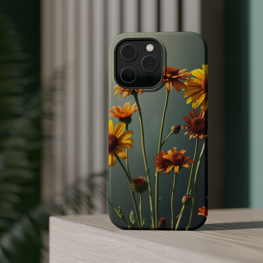 iPhone Mustard And Rust Wildflower Bunch Slim Everyday iPhone Designer · iPhone