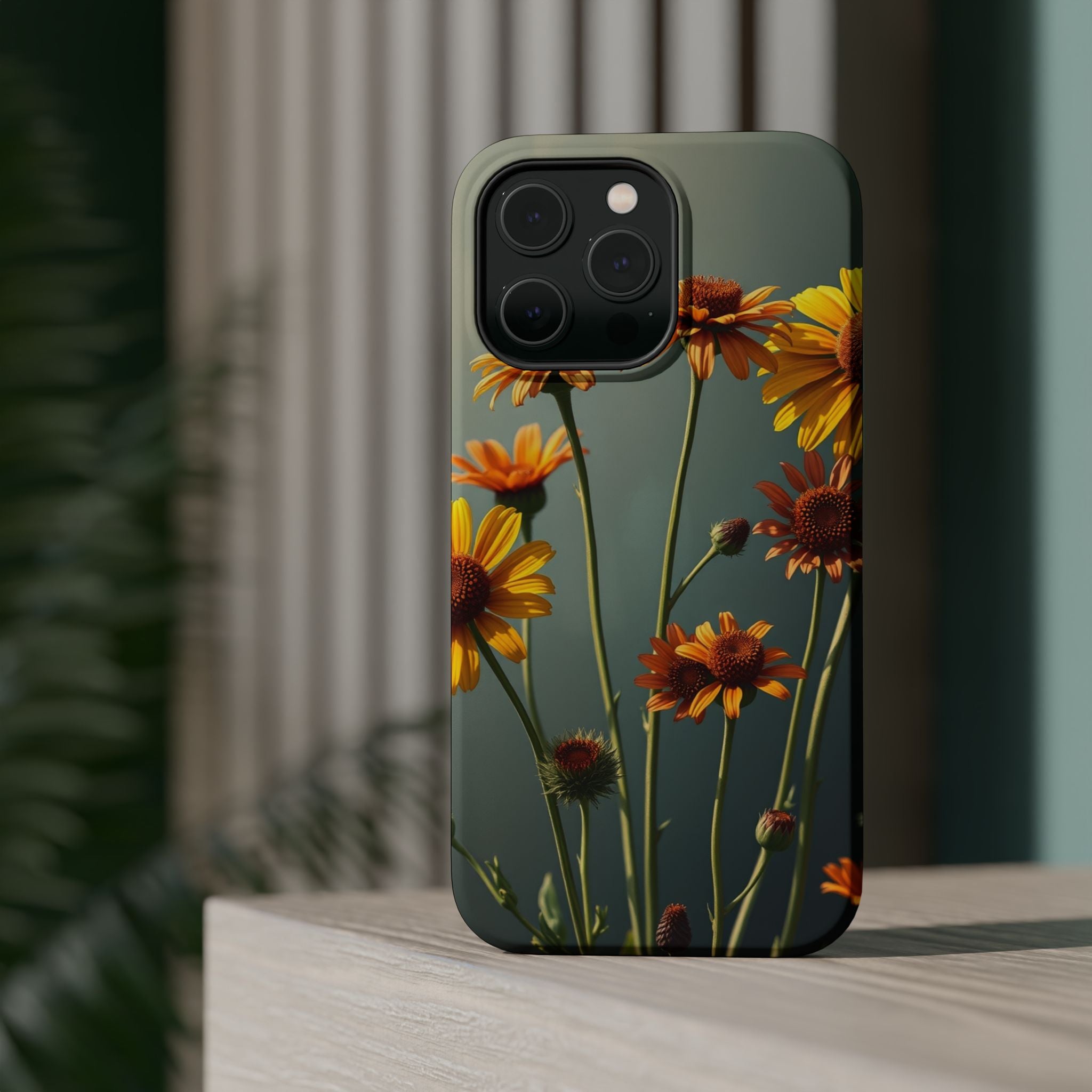 iPhone Mustard And Rust Wildflower Bunch Slim Everyday iPhone Designer · iPhone