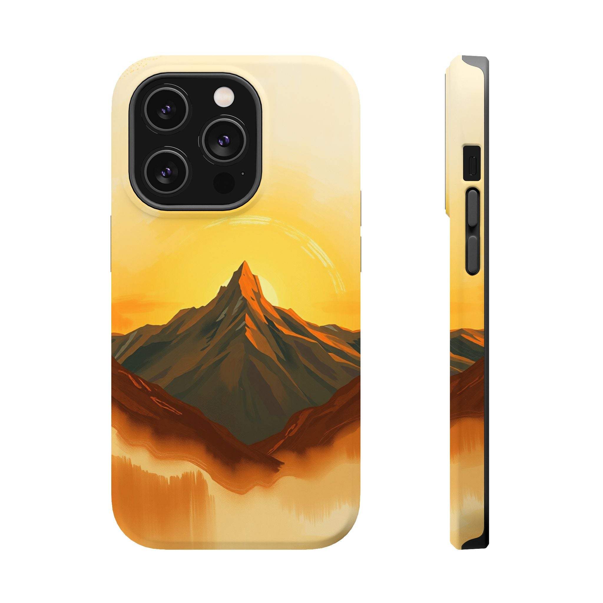 iPhone Mustard And Rust Mountain at Sunrise Slim iPhone Everyday · iPhone Case