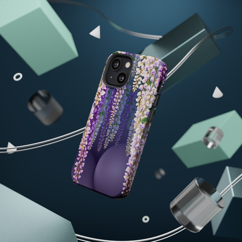 iPhone Mint And Blush Wisteria Cascade Slim Everyday Designer Case · iPhone Case