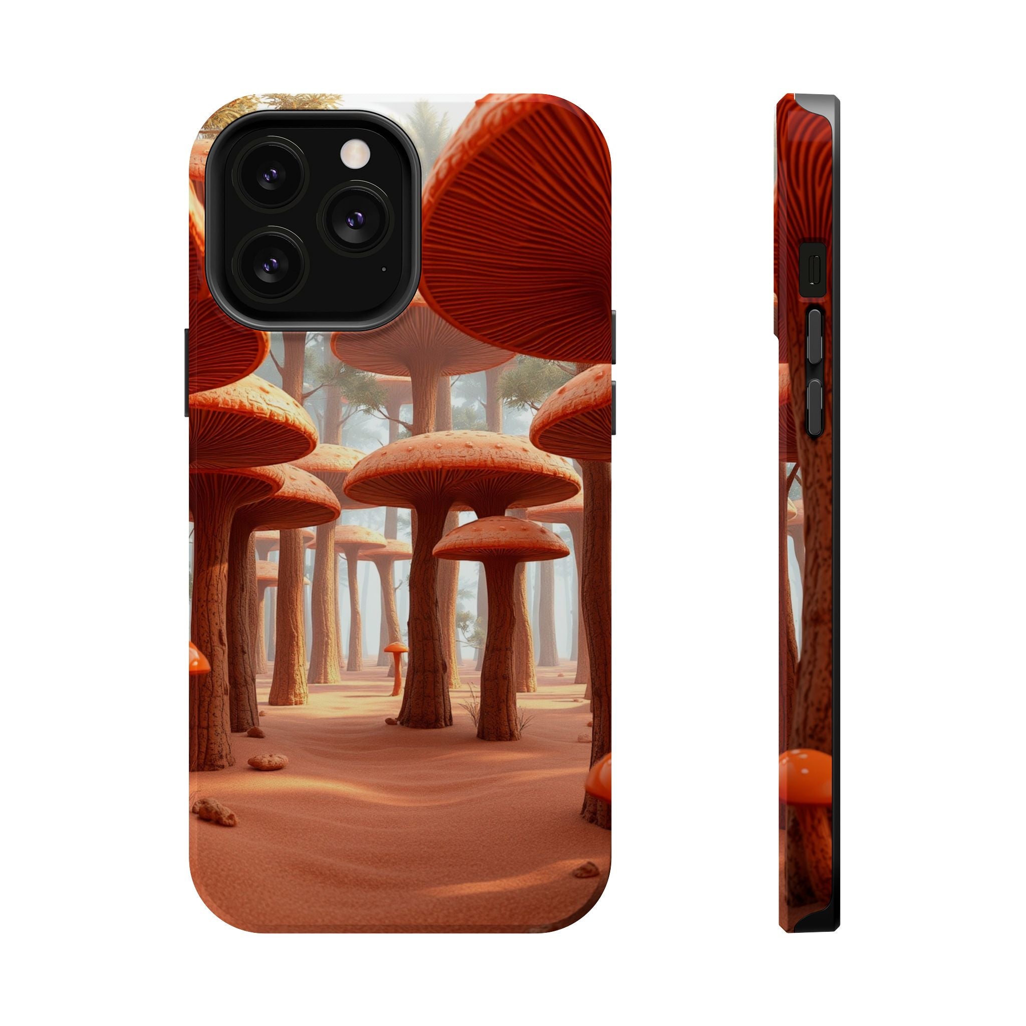 iPhone Mushroom Forest 3D Digital Bold Modern Everyday Snap Case · iPhone Case