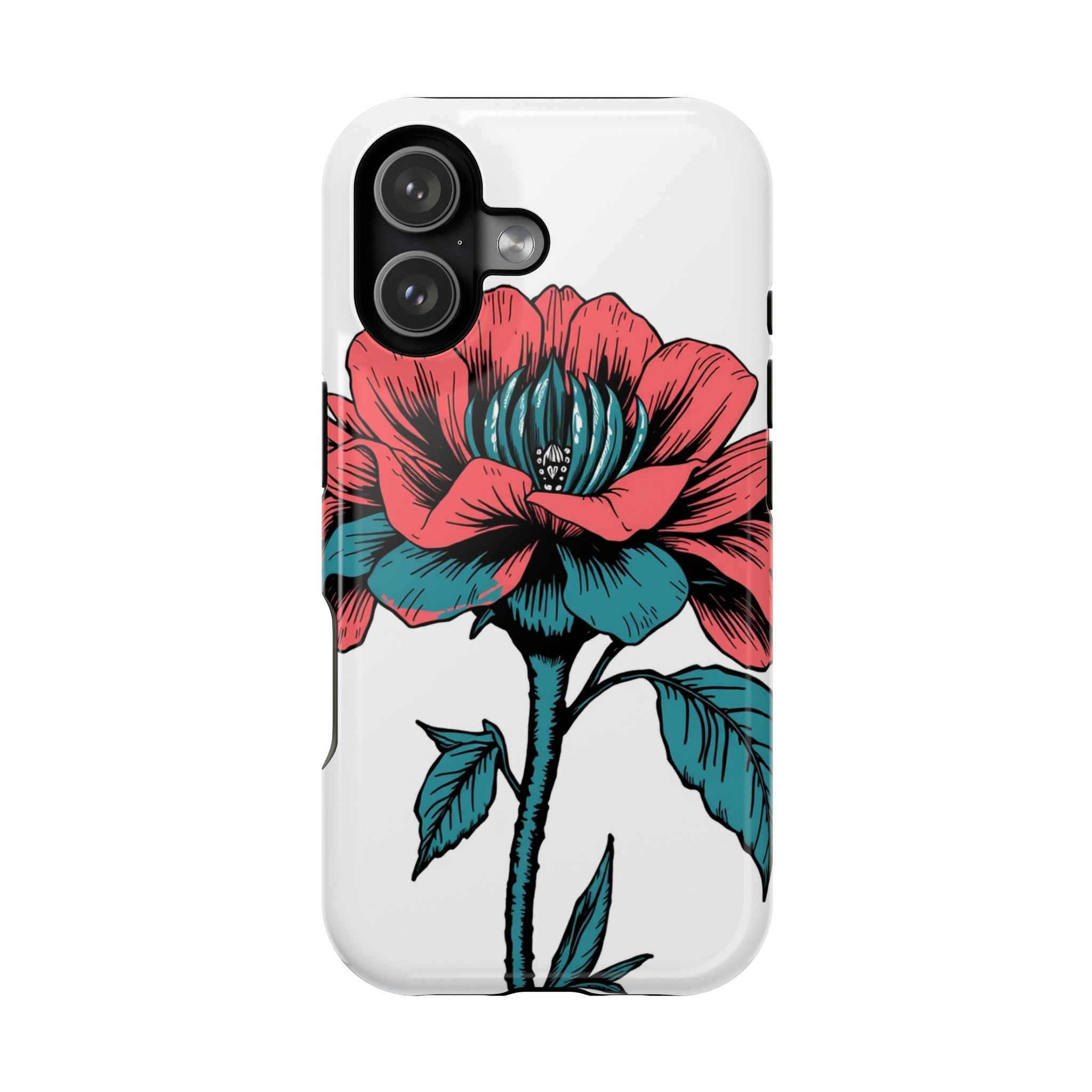 iPhone Garden Party Bloom Dark Gothic Ink Slim Snap Case · iPhone Case