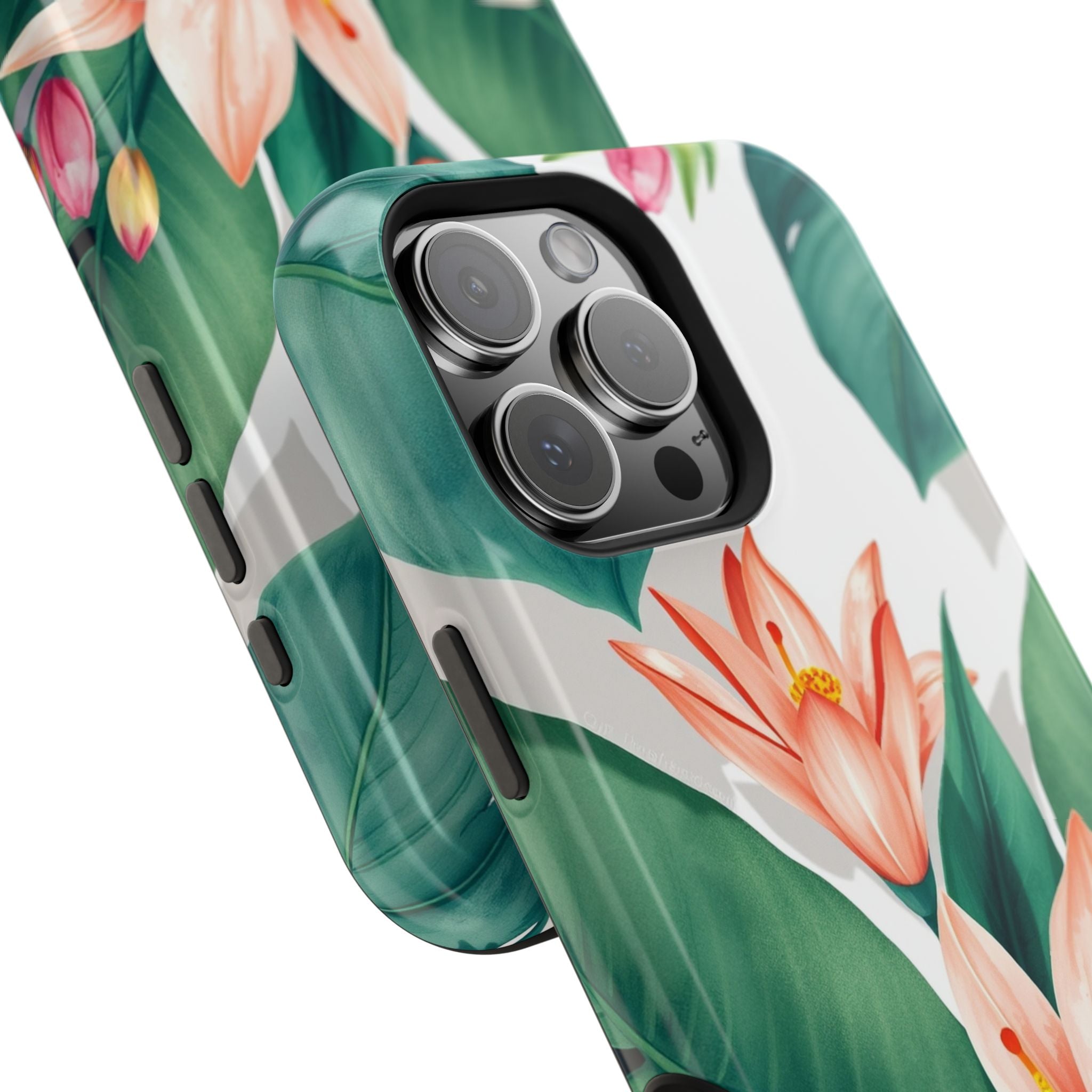 iPhone Tropical Bloom Sage And Ivory Slim Snap Case Gal · iPhone Case