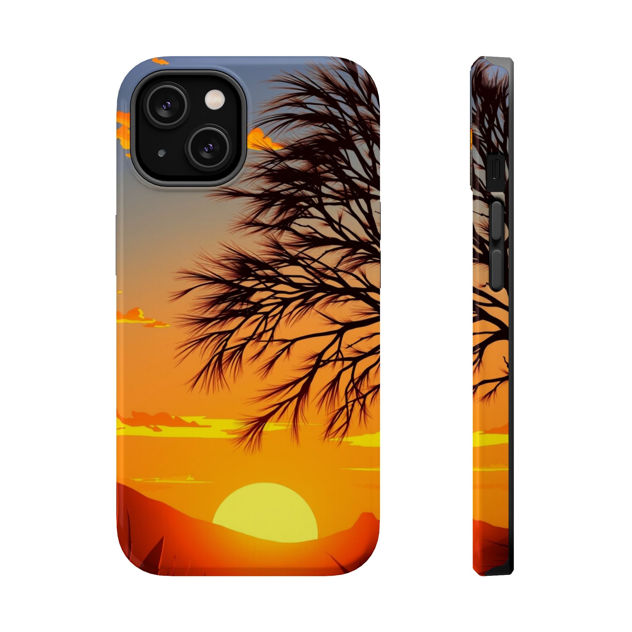 iPhone Sunset Amber And Peach Mesa Bold Modern Everyday Snap Case · iPhone Case