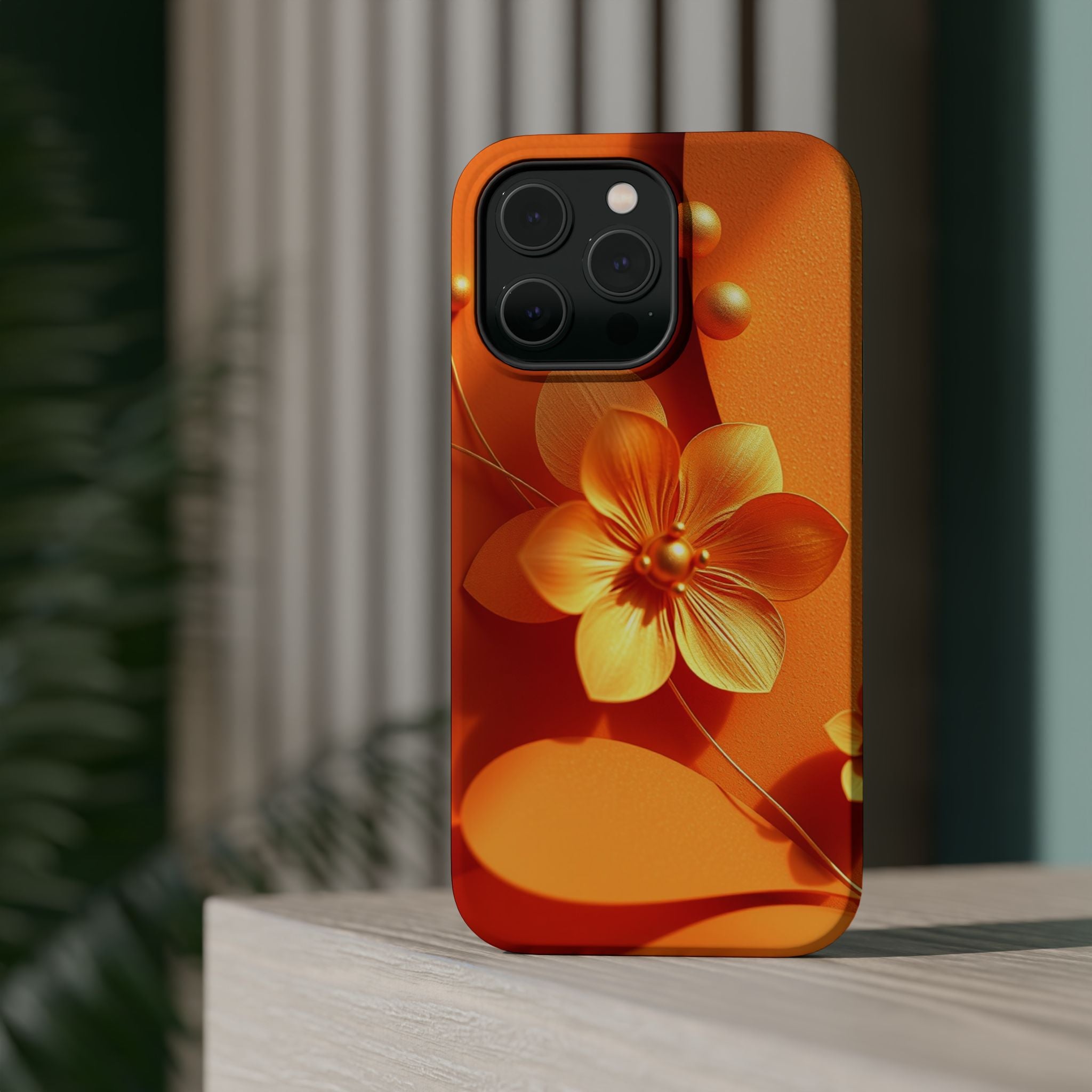 iPhone Floral Geometric Gold Foil Luxury Slim Everyday iPhone Designer · iPhone