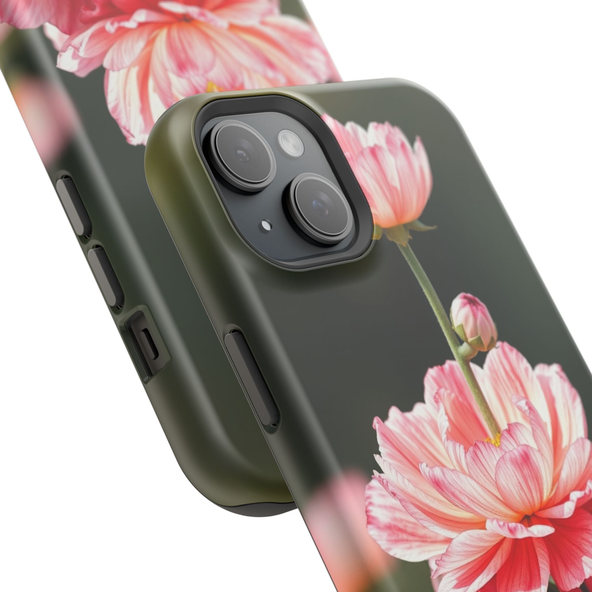 iPhone Ranunculus Stack Vibrant Watercolor Slim Snap Case · iPhone Case