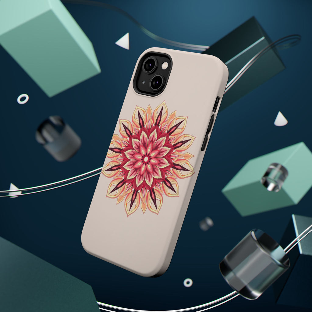 iPhone Floral Mandala Pixel Art -Bit Slim Everyday Designer Case · iPhone Case