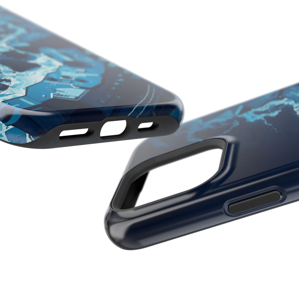 iPhone Midnight Blue And Silver Shoreline Aerial Clean iPhone Minimal · iPhone C