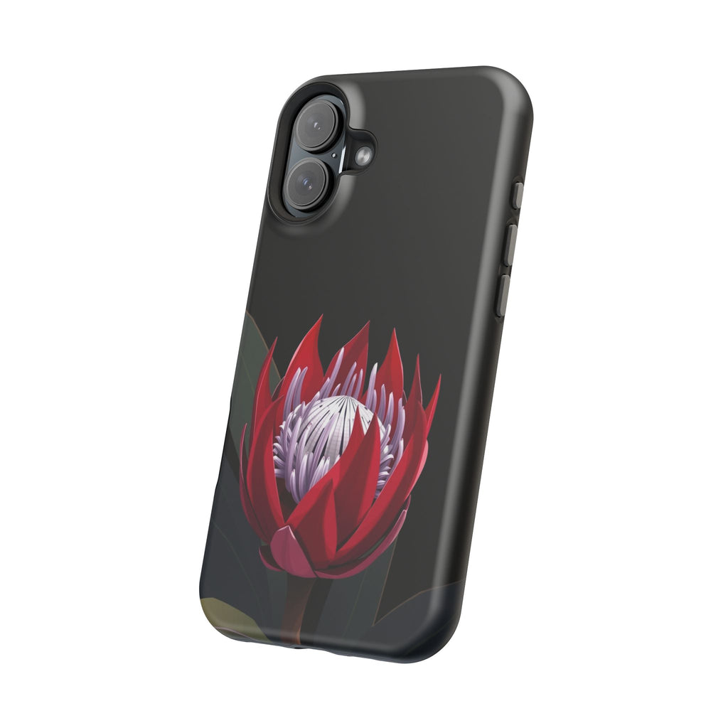 iPhone Black And Crimson Protea Bold Slim Everyday Designer Case · iPhone Case