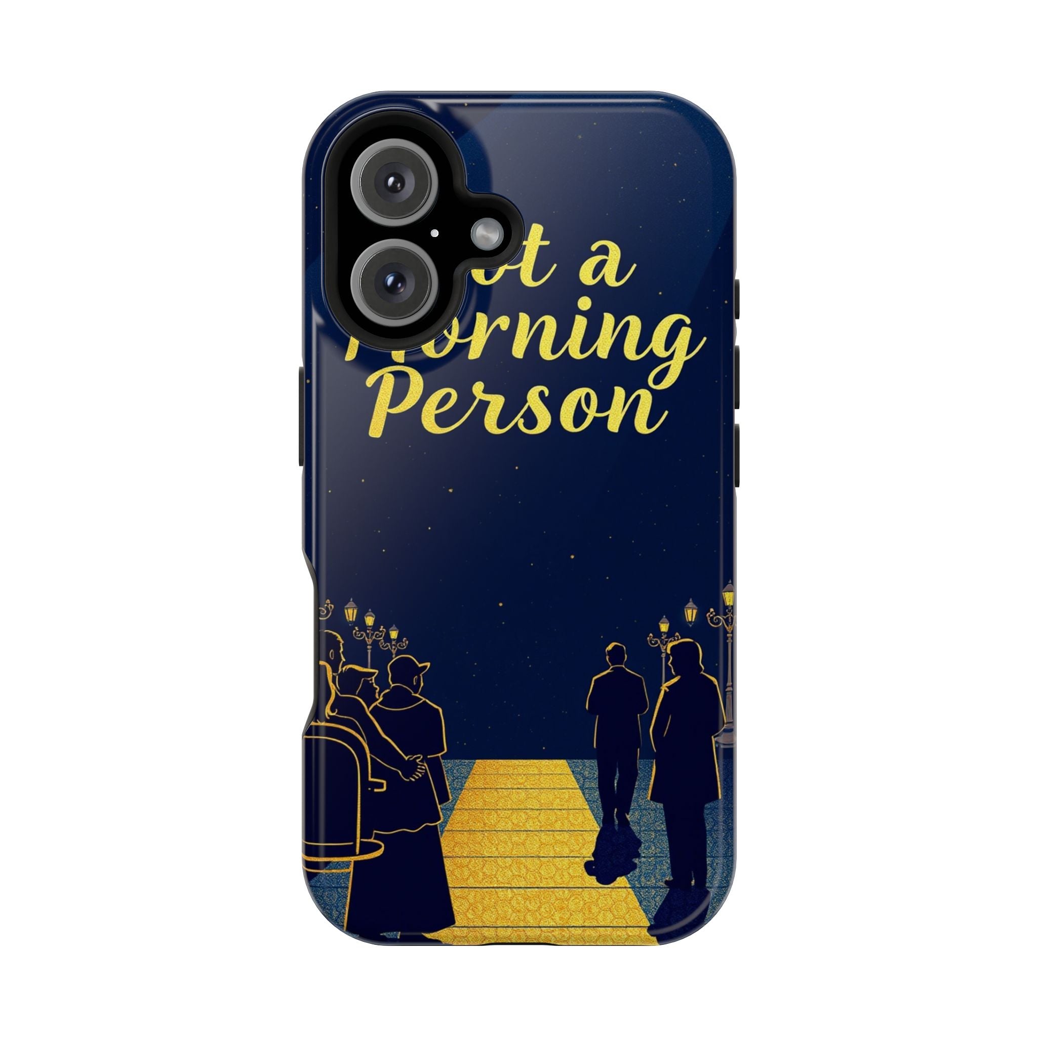 iPhone Midnight Blue And Silver Not a Morning Person Slim Snap Case · iPhone Cas