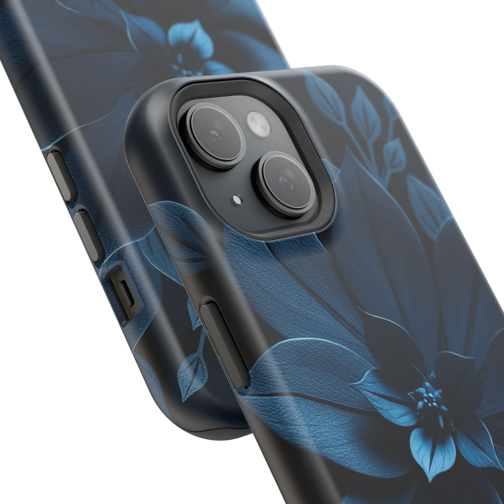 iPhone Midnight Blue And Silver Floral Dark Academia iPhone Slim · iPhone Case