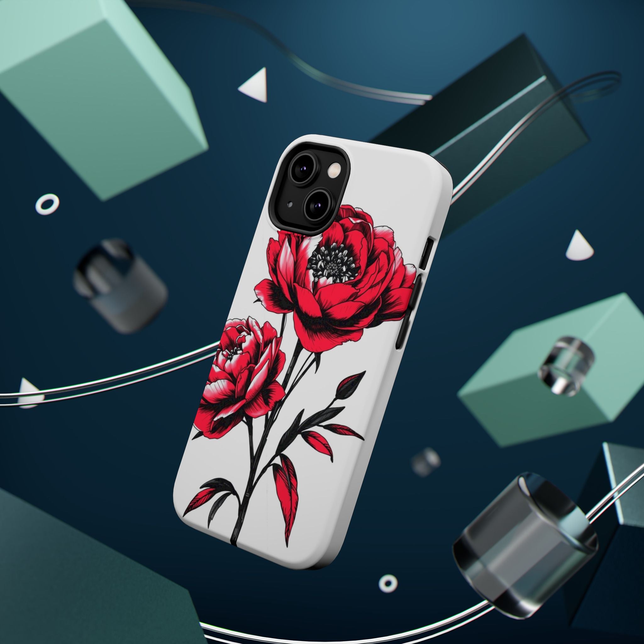 iPhone Vibrant Peony Bouquet Design Slim Everyday Designer Case · iPhone Case