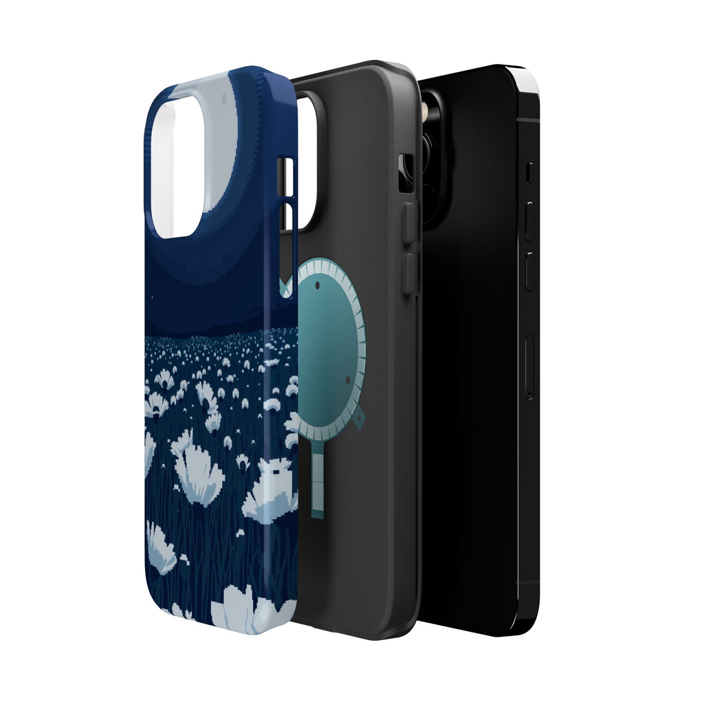 iPhone Poppy Field Pixel Art -Bit Bold Modern Everyday Snap Case · iPhone Case