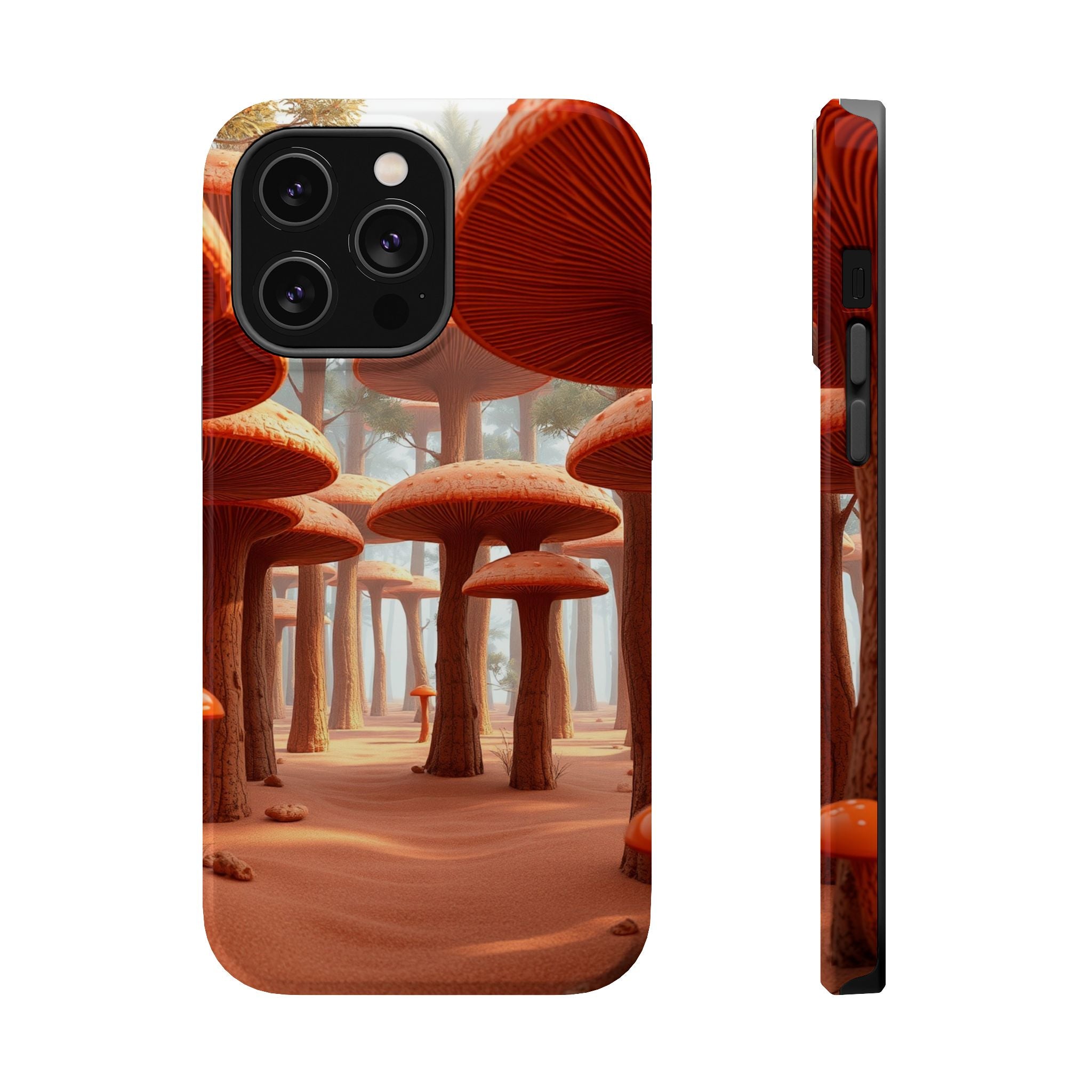 iPhone Mushroom Forest 3D Digital Bold Modern Everyday Snap Case · iPhone Case