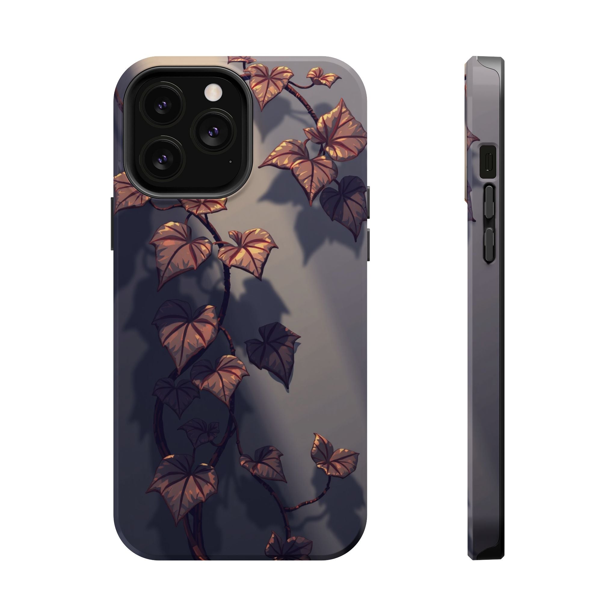 iPhone Charcoal And Copper Art Nouveau Vine Soft iPhone 13 Finish · iPhone Case