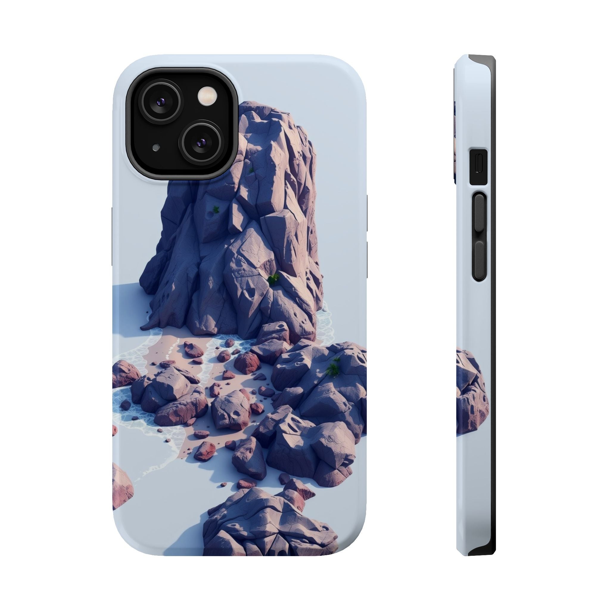 iPhone Indigo And Violet Pebble Beach Slim Everyday Designer Case · iPhone Case
