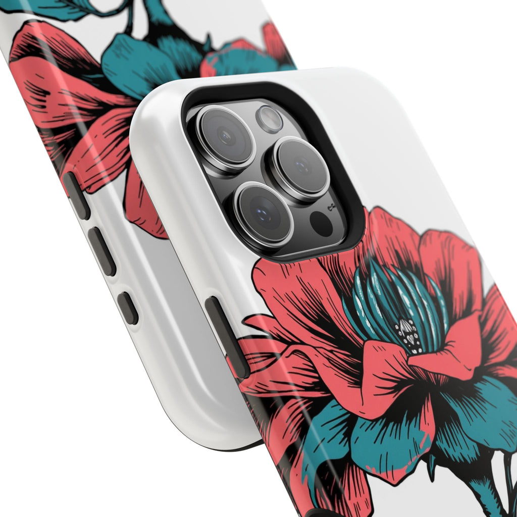 iPhone Garden Party Bloom Dark Gothic Ink Slim Snap Case · iPhone Case