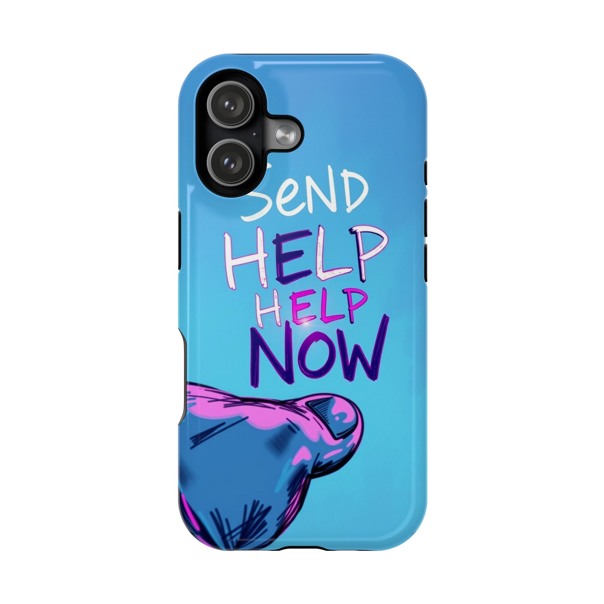 iPhone Radiant Send Help Now Design Slim Everyday Designer Case · iPhone Case
