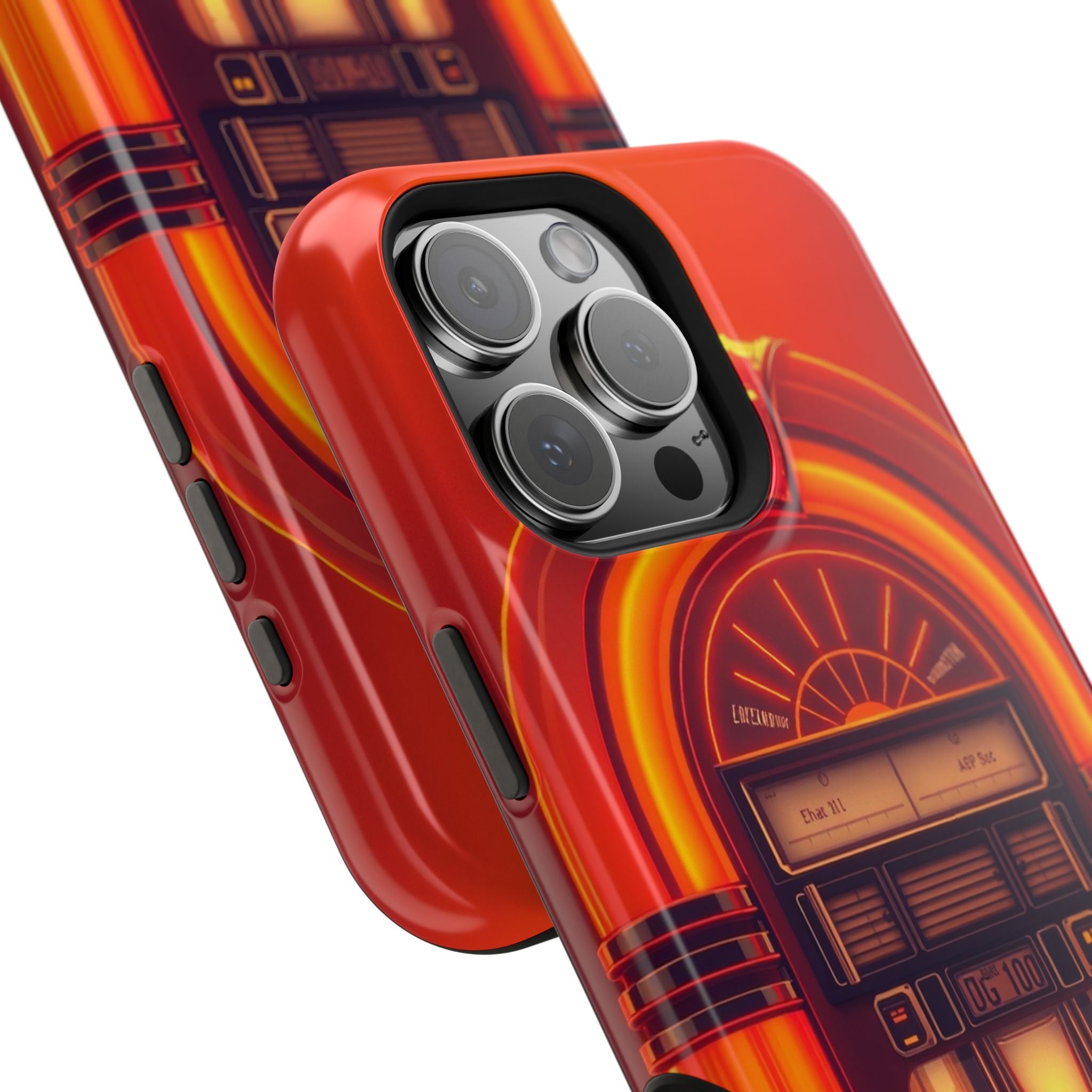 iPhone Jukebox Glow Neon Cyberpunk Bold Modern Everyday Snap Case · iPhone Case