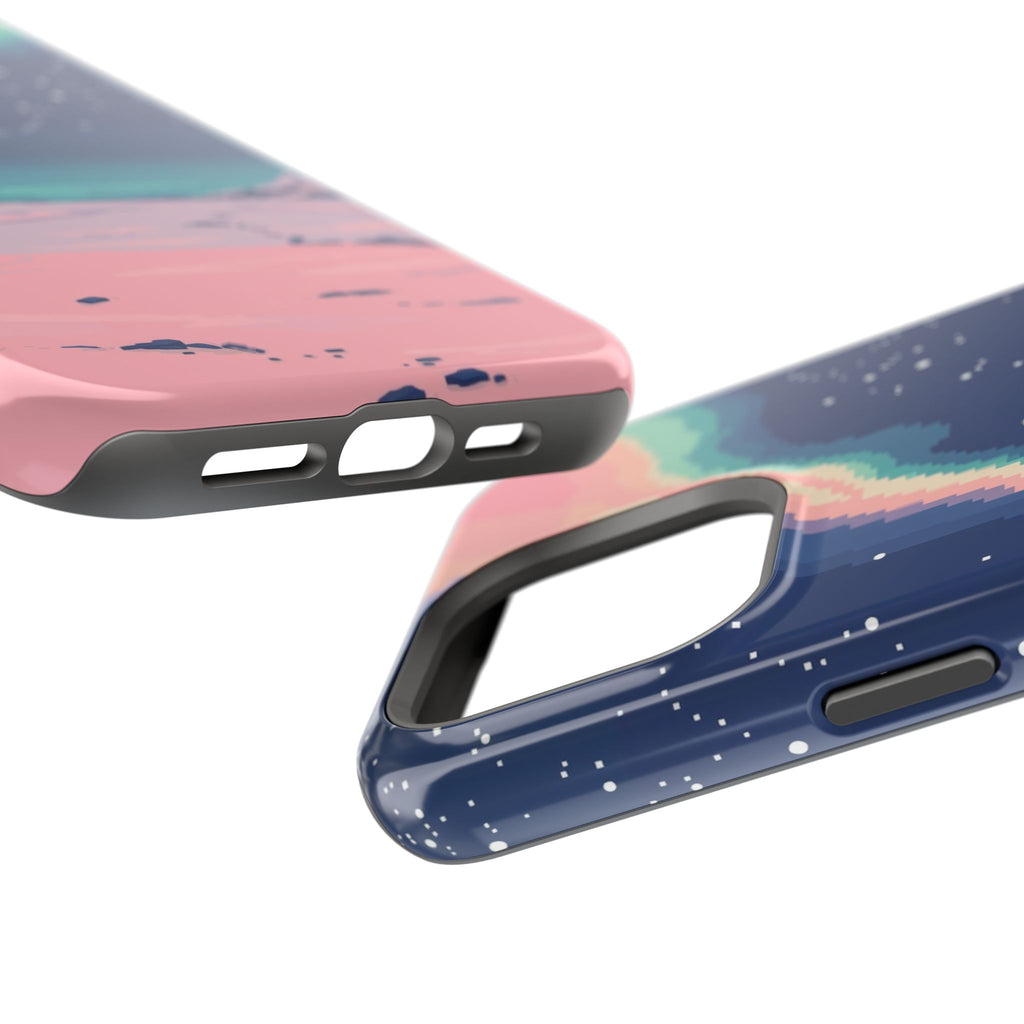 iPhone Mint And Blush Northern Lights Slim Everyday Designer Case · iPhone Case
