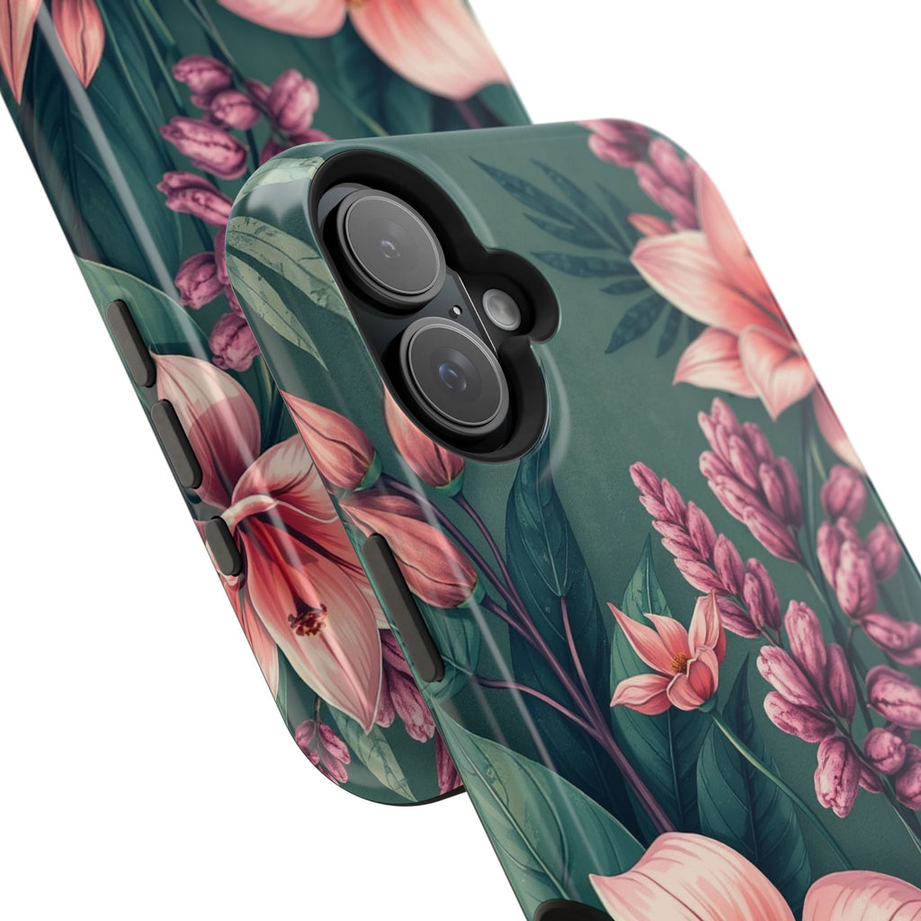 iPhone Mint And Blush Jungle Floral Slim Everyday Designer Case · iPhone Case