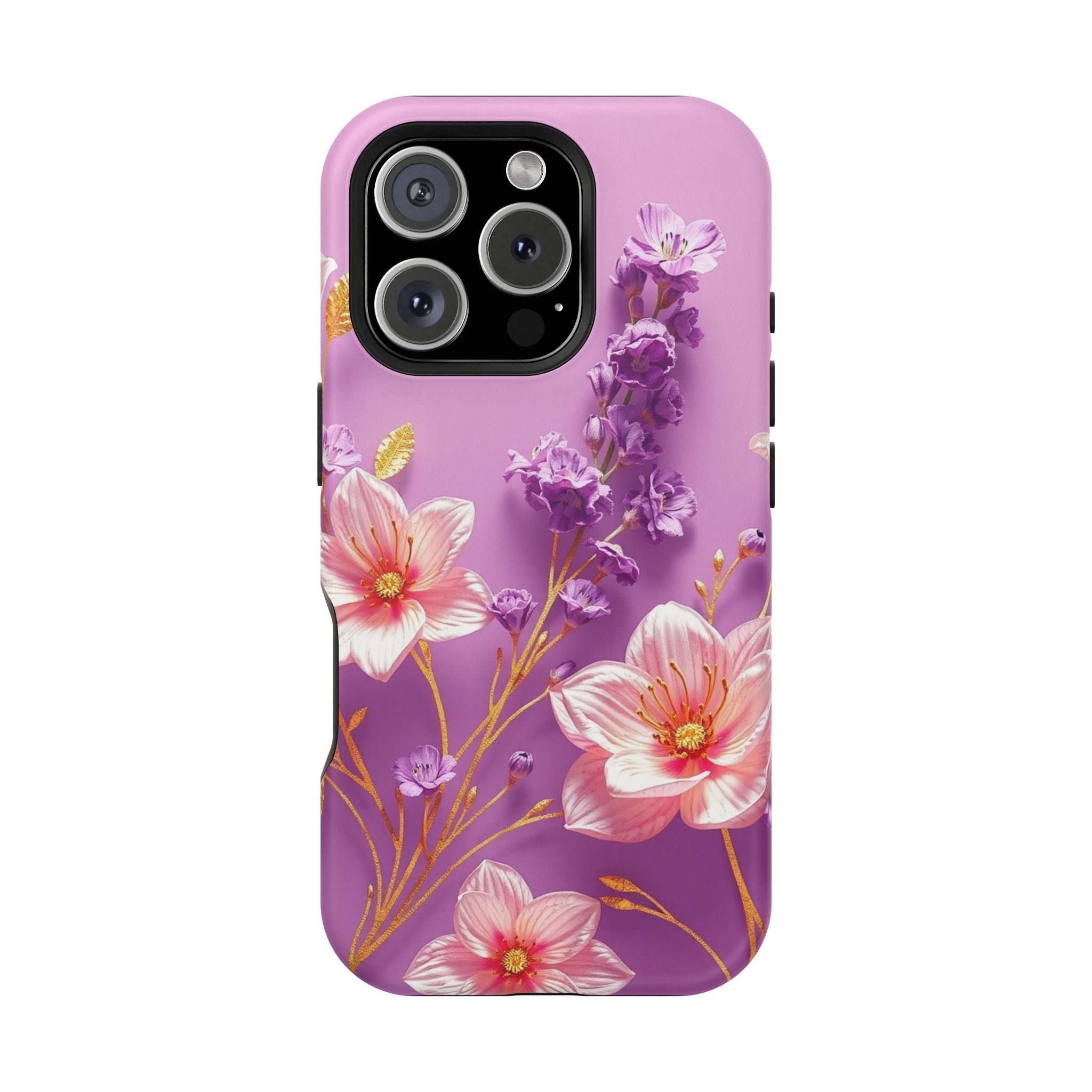 iPhone Radiant Floral Gold Foil Design Slim Everyday Designer Case · iPhone Case