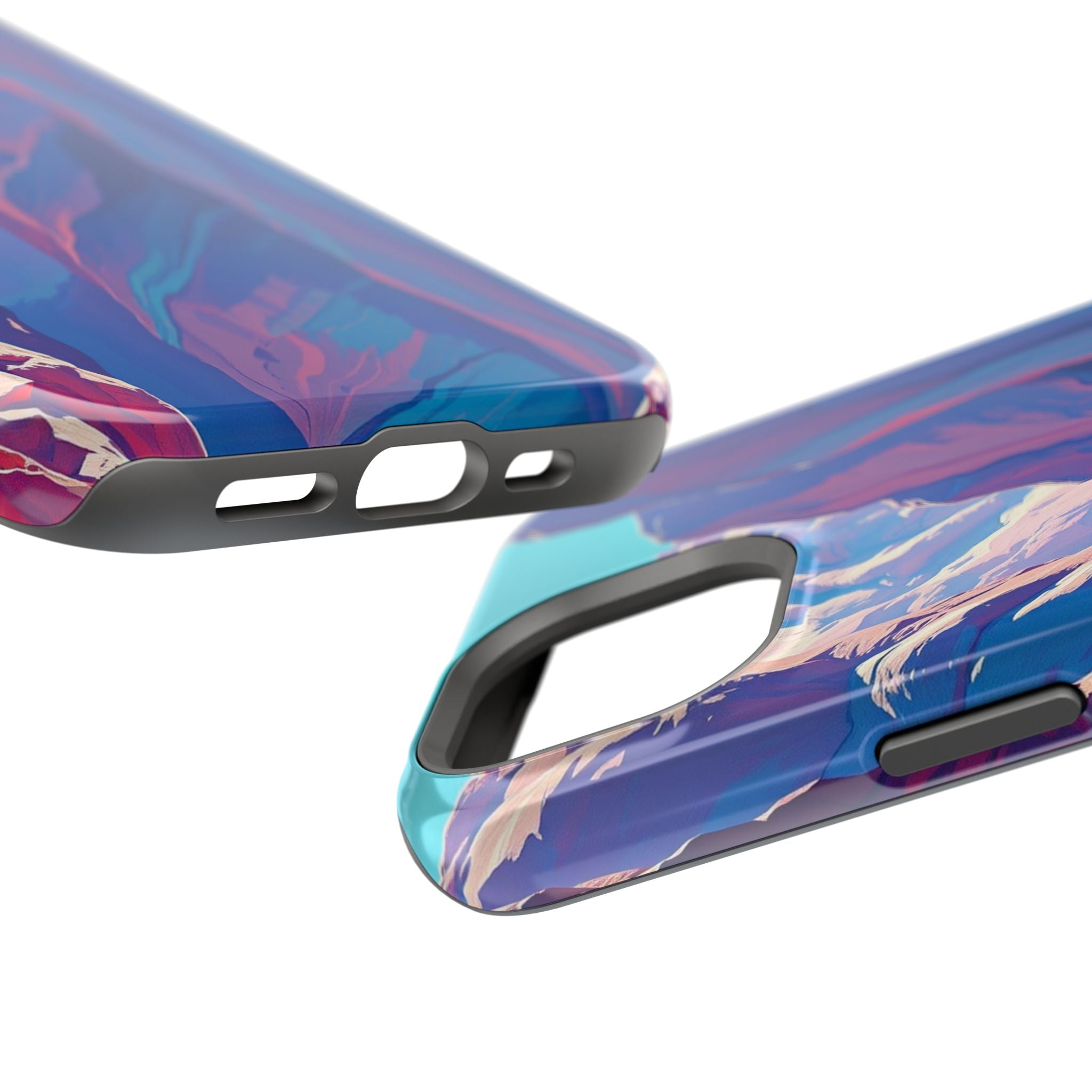 iPhone Cyan And Magenta Canyon Wall Slim Everyday Designer Case · iPhone Case