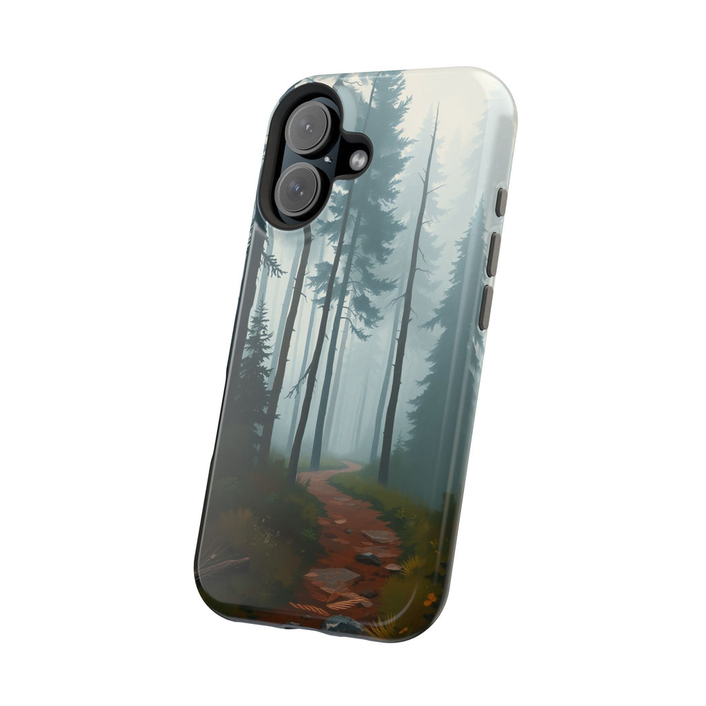 iPhone Serene Misty Forest Path Design Slim Everyday Designer Case · iPhone Case