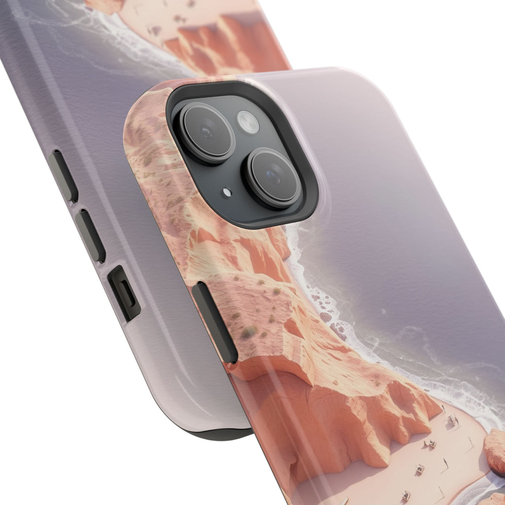 iPhone Rose Pink And Cream Shoreline Aerial Soft iPhone 17 Finish · iPhone Case
