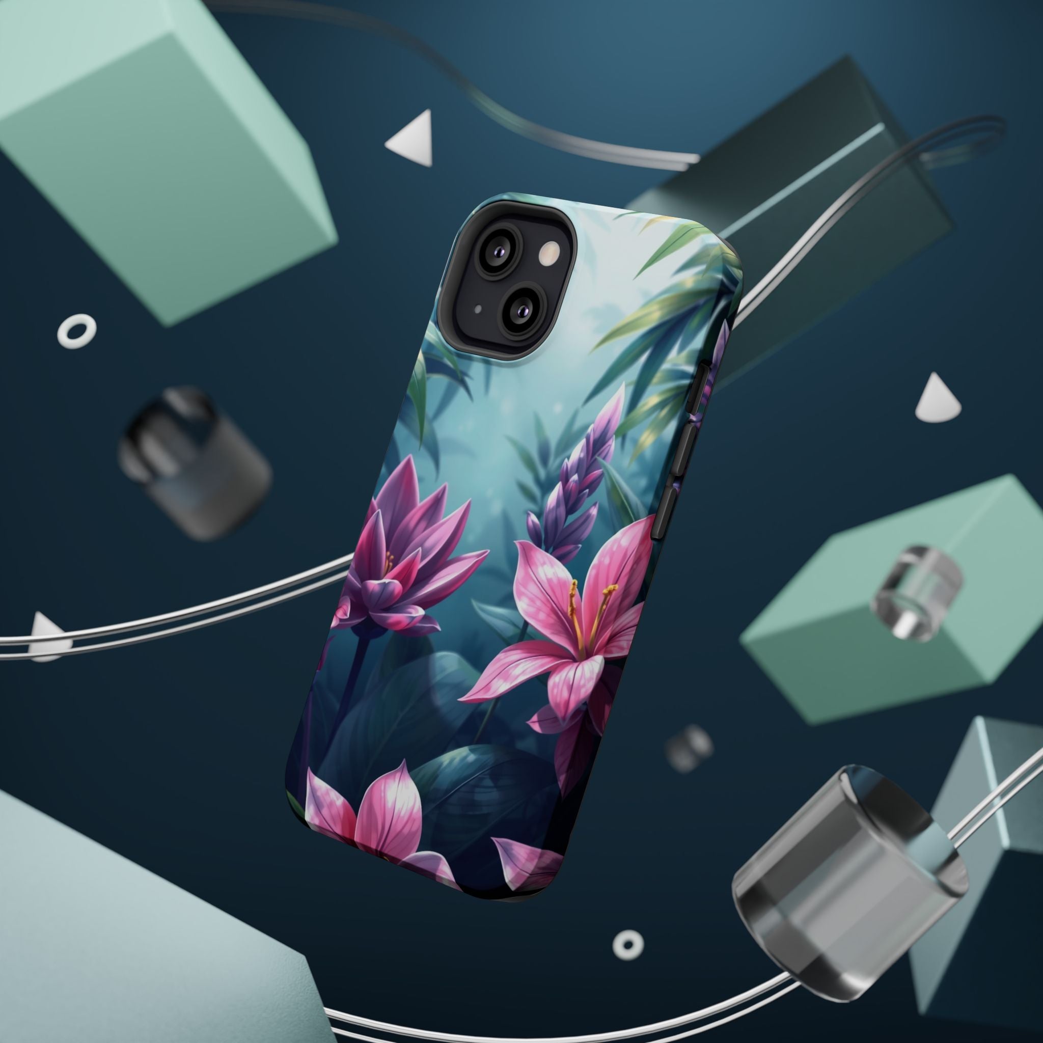 iPhone Indigo And Violet Jungle Floral Slim Everyday Designer Case · iPhone Case