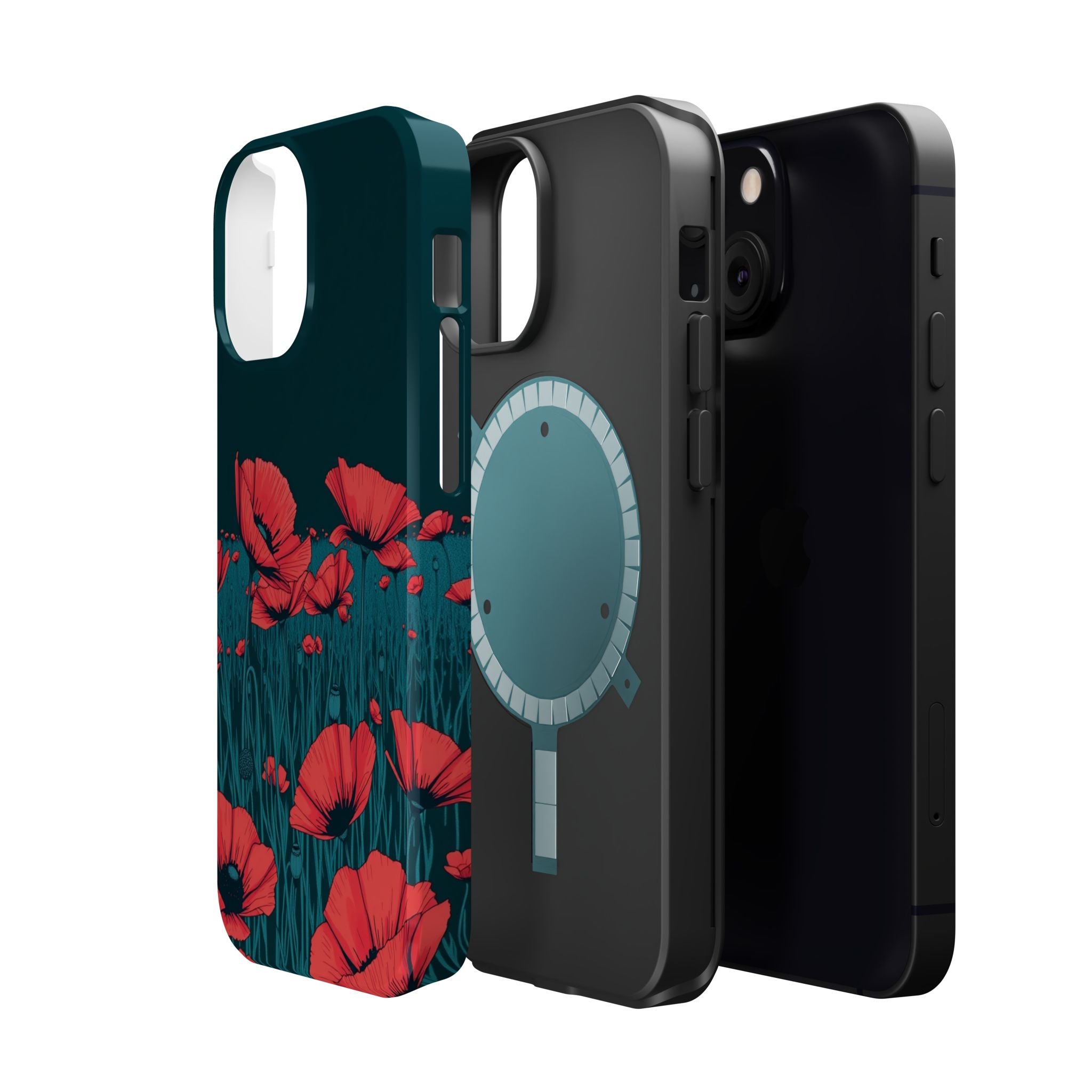 iPhone Poppy Field Dark Gothic Ink Clean Minimal Snap Cas Slim Snap Case · iPhon
