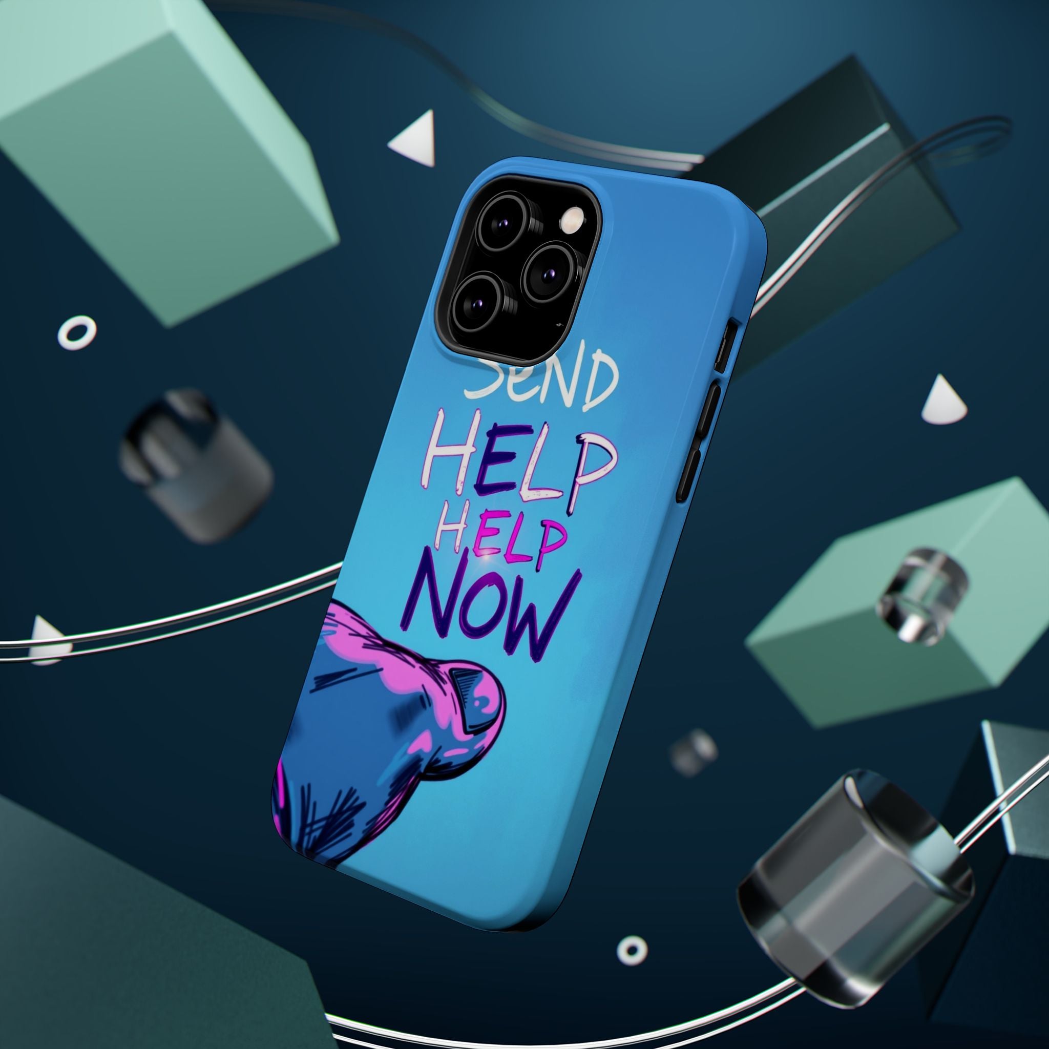 iPhone Radiant Send Help Now Design Slim Everyday Designer Case · iPhone Case