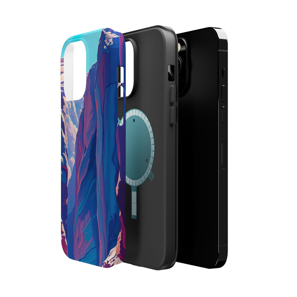 iPhone Cyan And Magenta Canyon Wall Slim Everyday Designer Case · iPhone Case