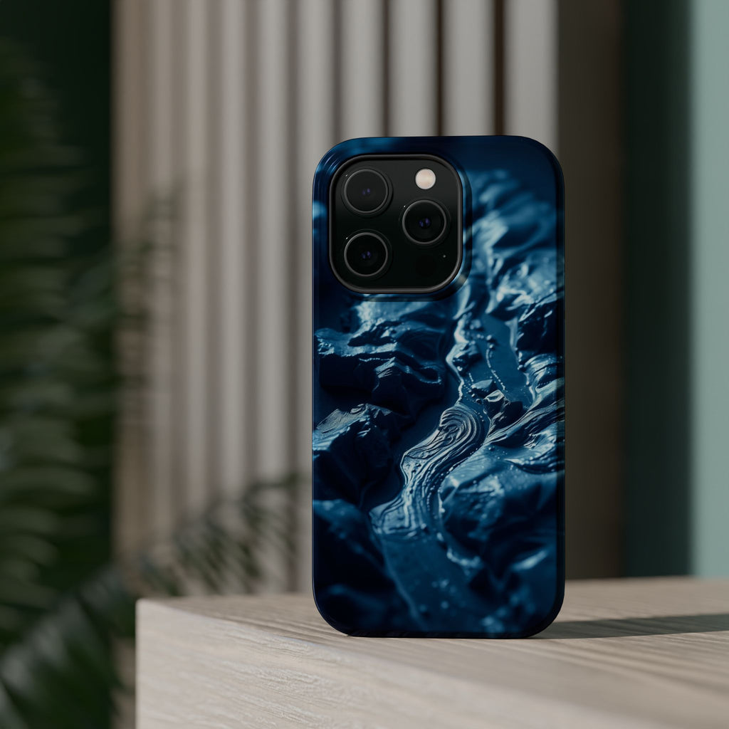 iPhone Midnight Blue And Silver River Delta Aerial iPhone Artistic · iPhone Case