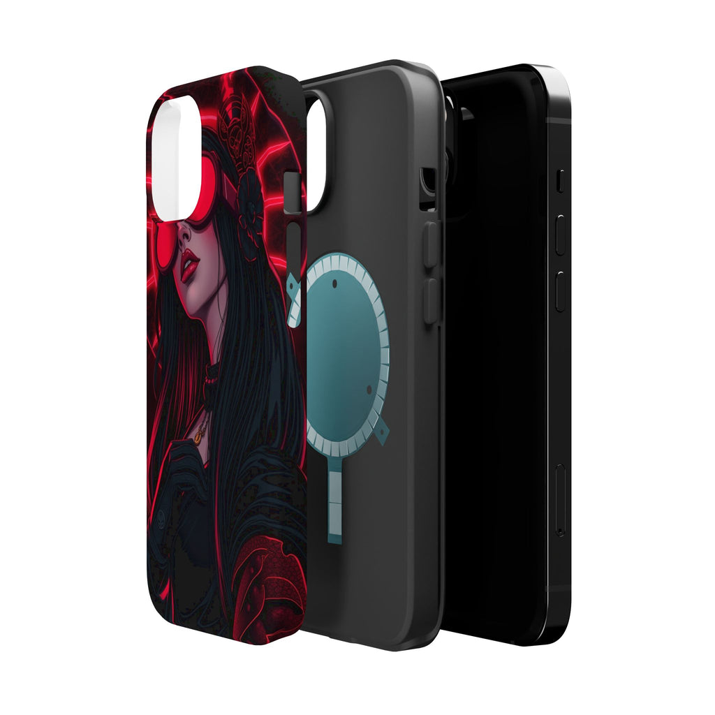 iPhone Black And Crimson Art Nouveau Female Slim Everyday Designer Case · iPhone