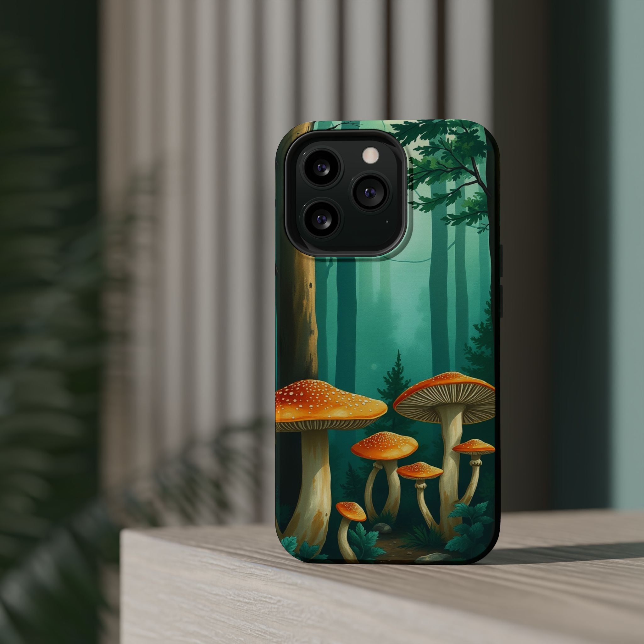 iPhone Mushroom Forest Oil Painting Impressionist iPhone Clean Minimal · iPhone
