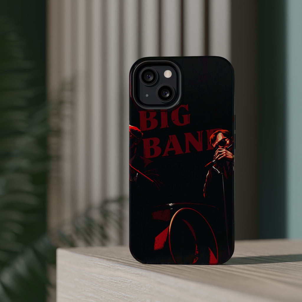 iPhone Black And Crimson Big Band Era Slim Everyday Designer Case · iPhone Case