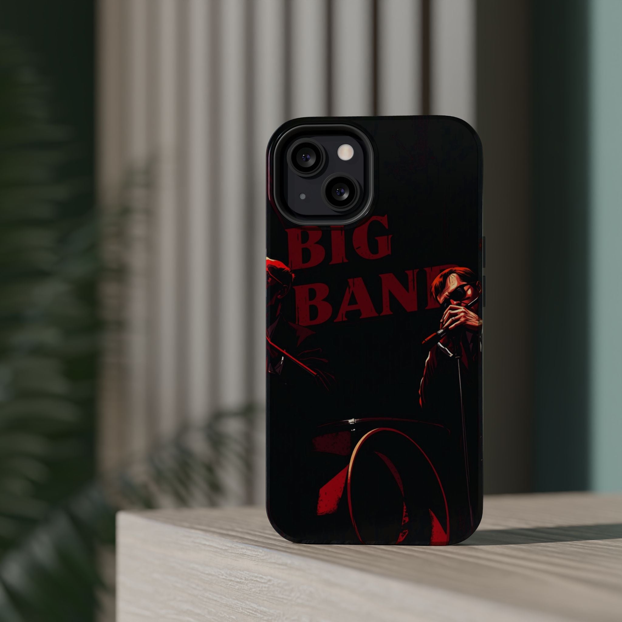 iPhone Black And Crimson Big Band Era Slim Everyday Designer Case · iPhone Case