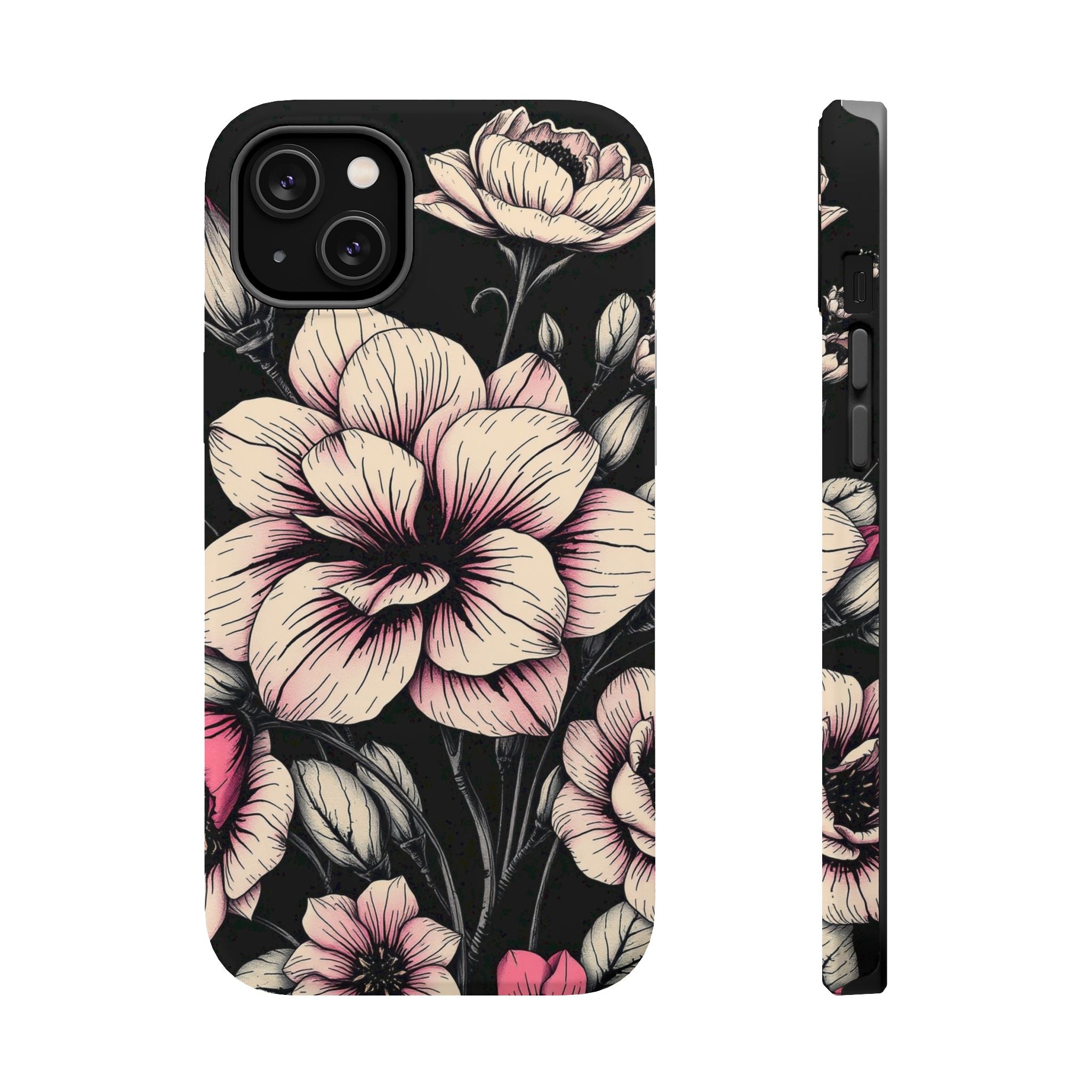 iPhone Floral Dark Academia Gothic Ink Slim Everyday Designer Case · iPhone Case