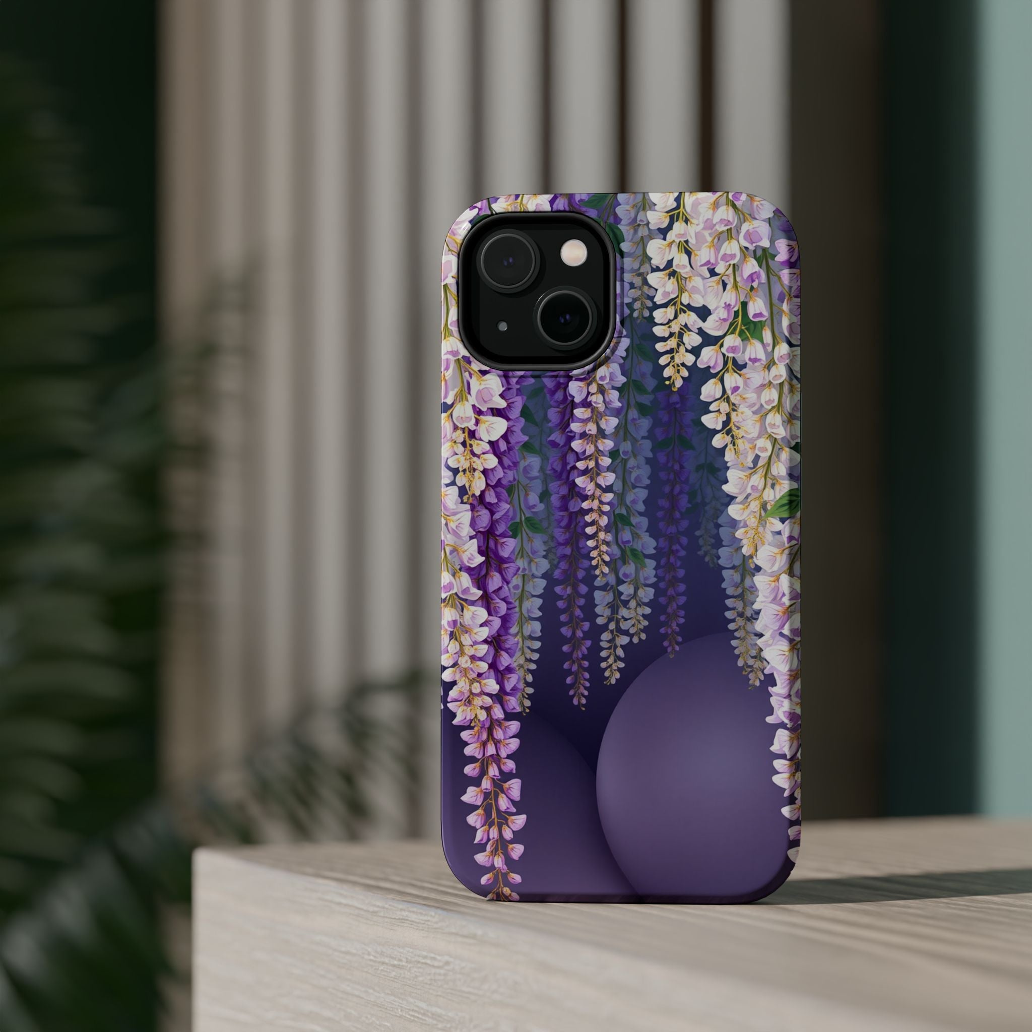 iPhone Mint And Blush Wisteria Cascade Slim Everyday Designer Case · iPhone Case